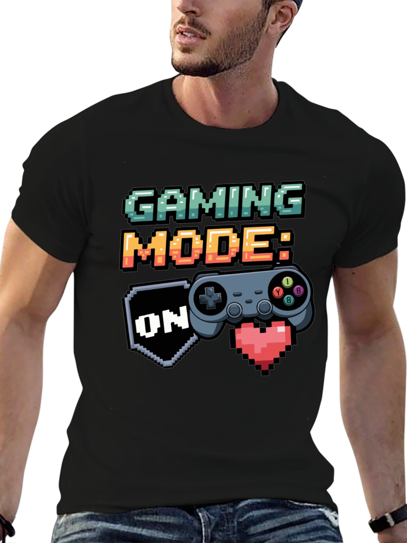 Gaming Mode On Black T-Shirt - Gamer Apparel