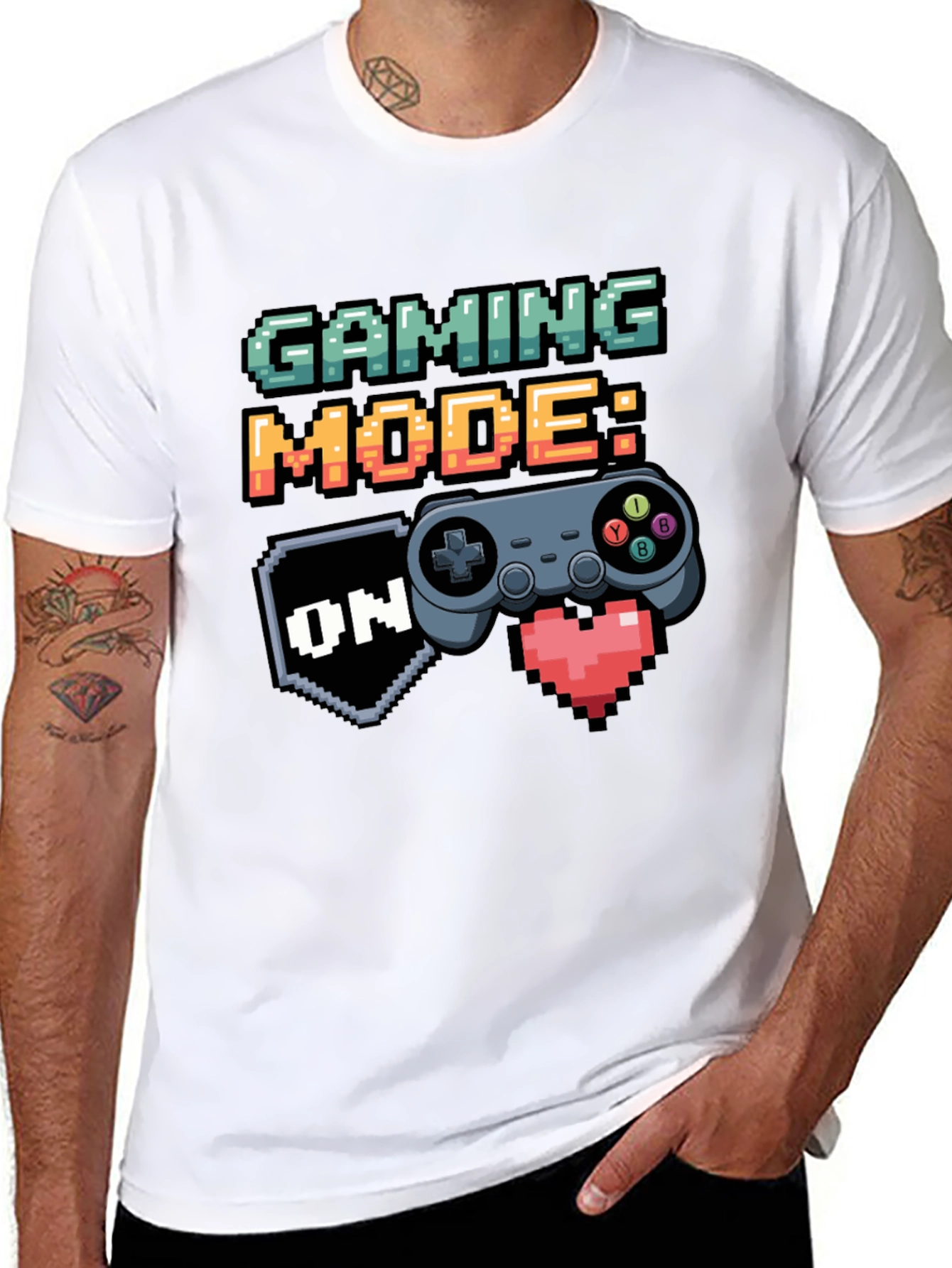 Gaming Mode On Black T-Shirt - Gamer Apparel