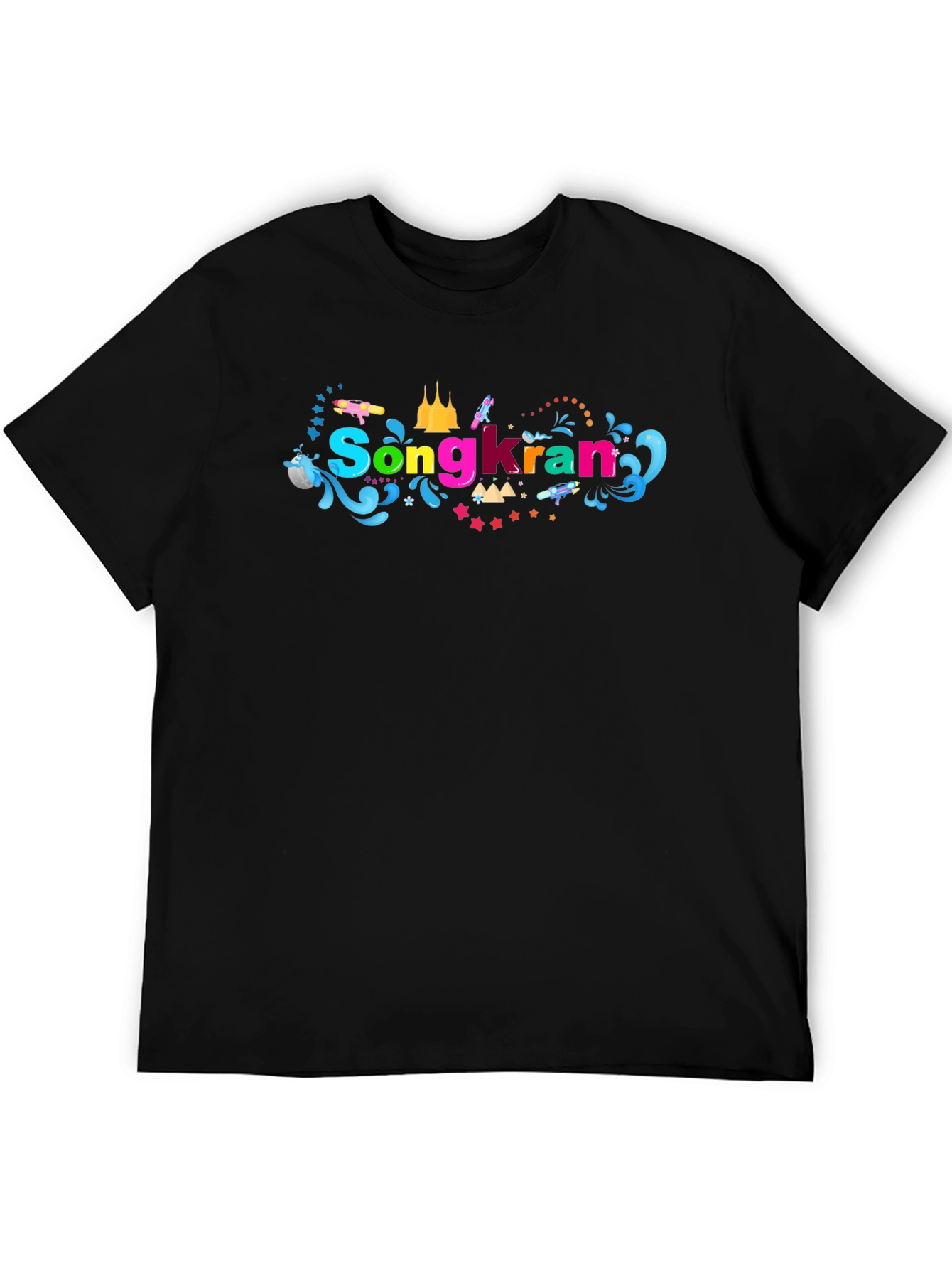 Songkran Festival Black T-Shirt