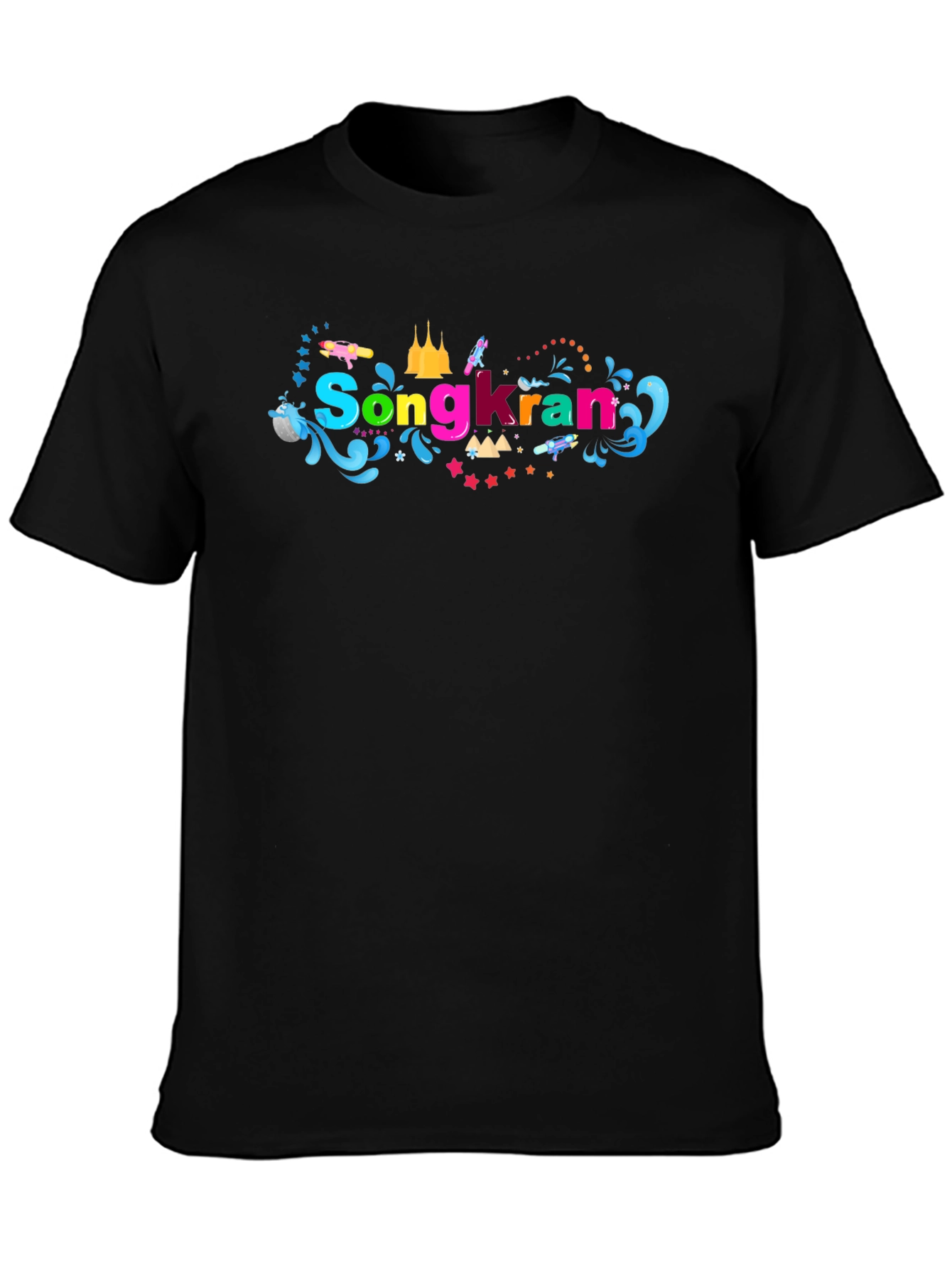 Songkran Festival Black T-Shirt