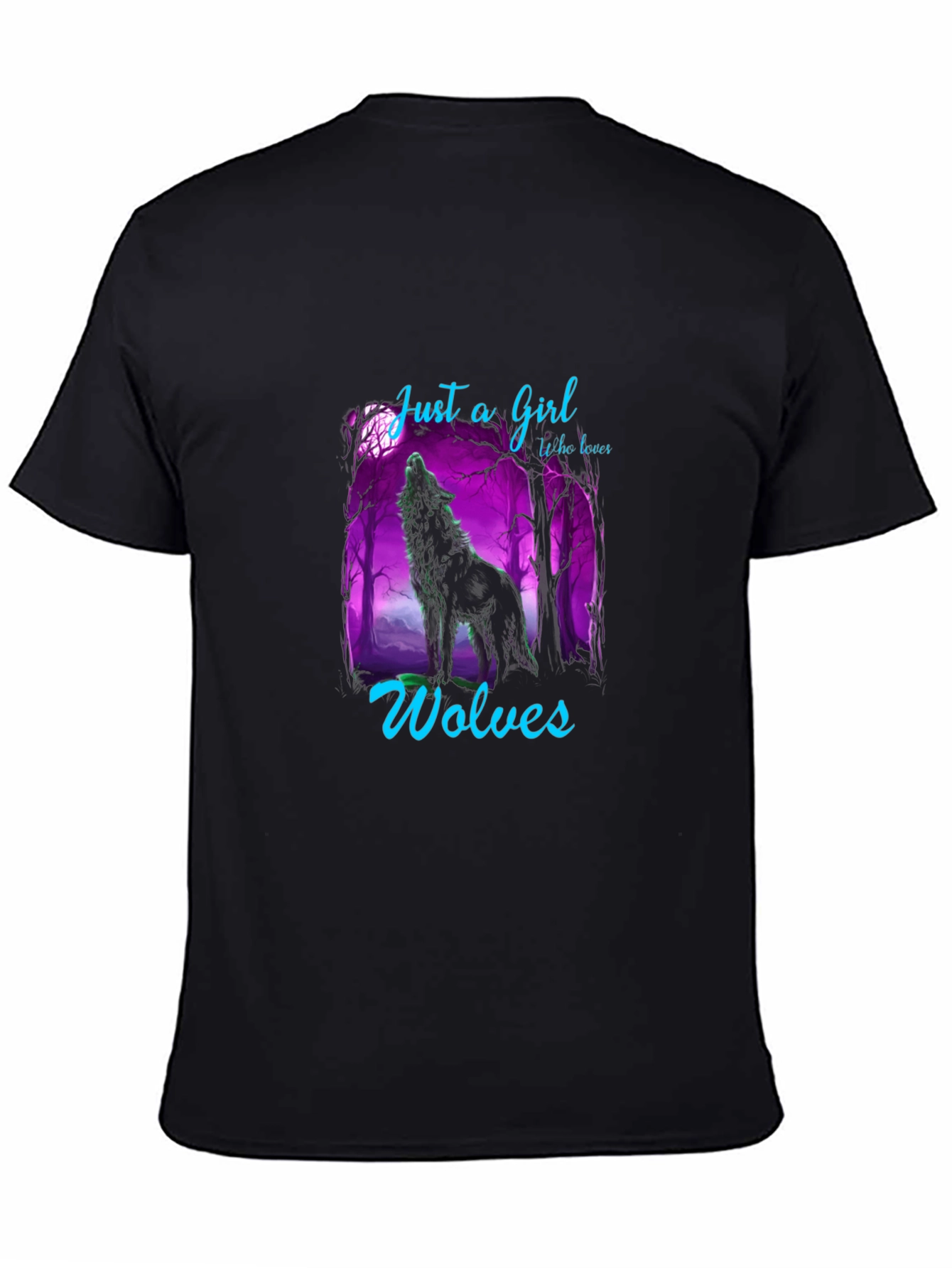 Just A Girl Who Loves Wolves Graphic T-Shirt