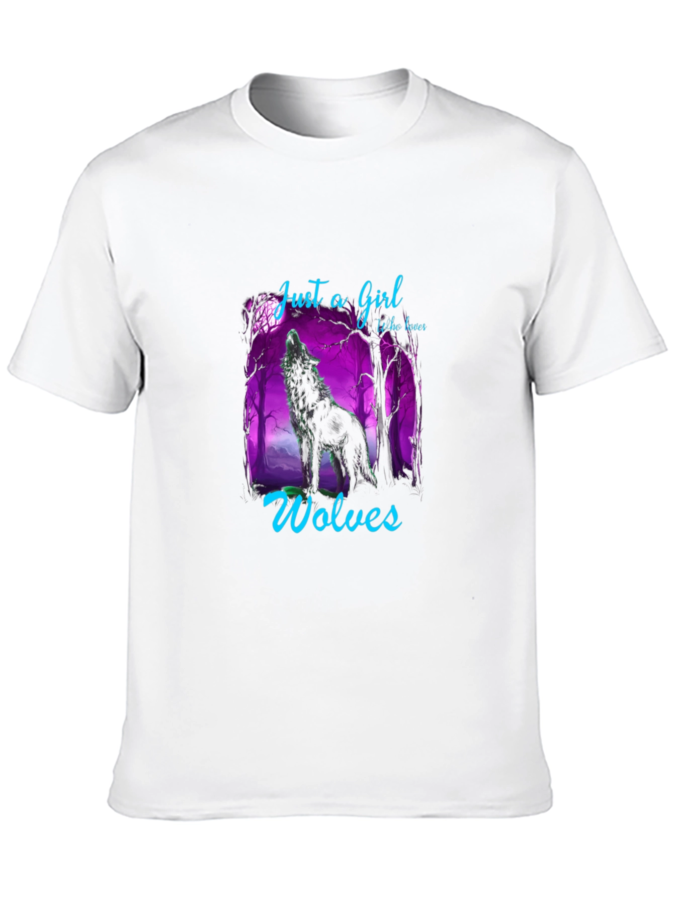 Just A Girl Who Loves Wolves Graphic T-Shirt
