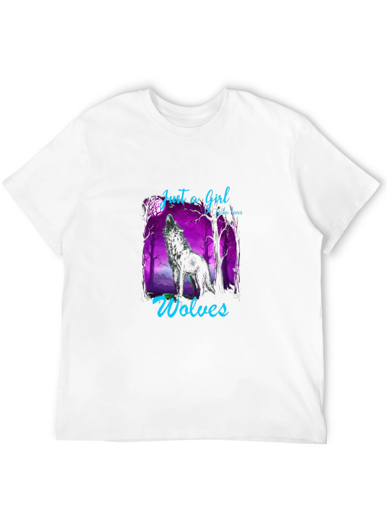 Just A Girl Who Loves Wolves Graphic T-Shirt