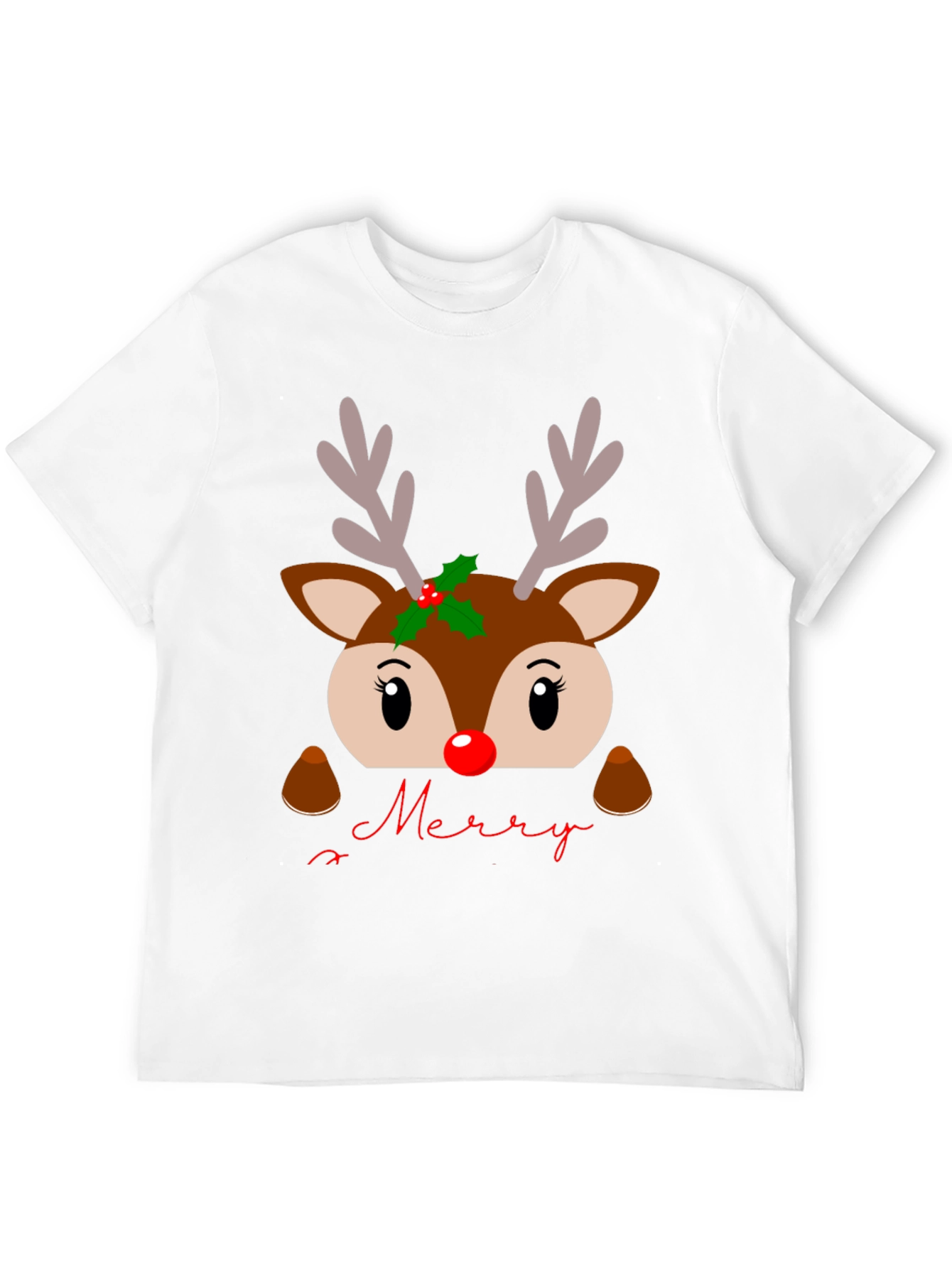 Festive Reindeer Merry Christmas T-Shirt