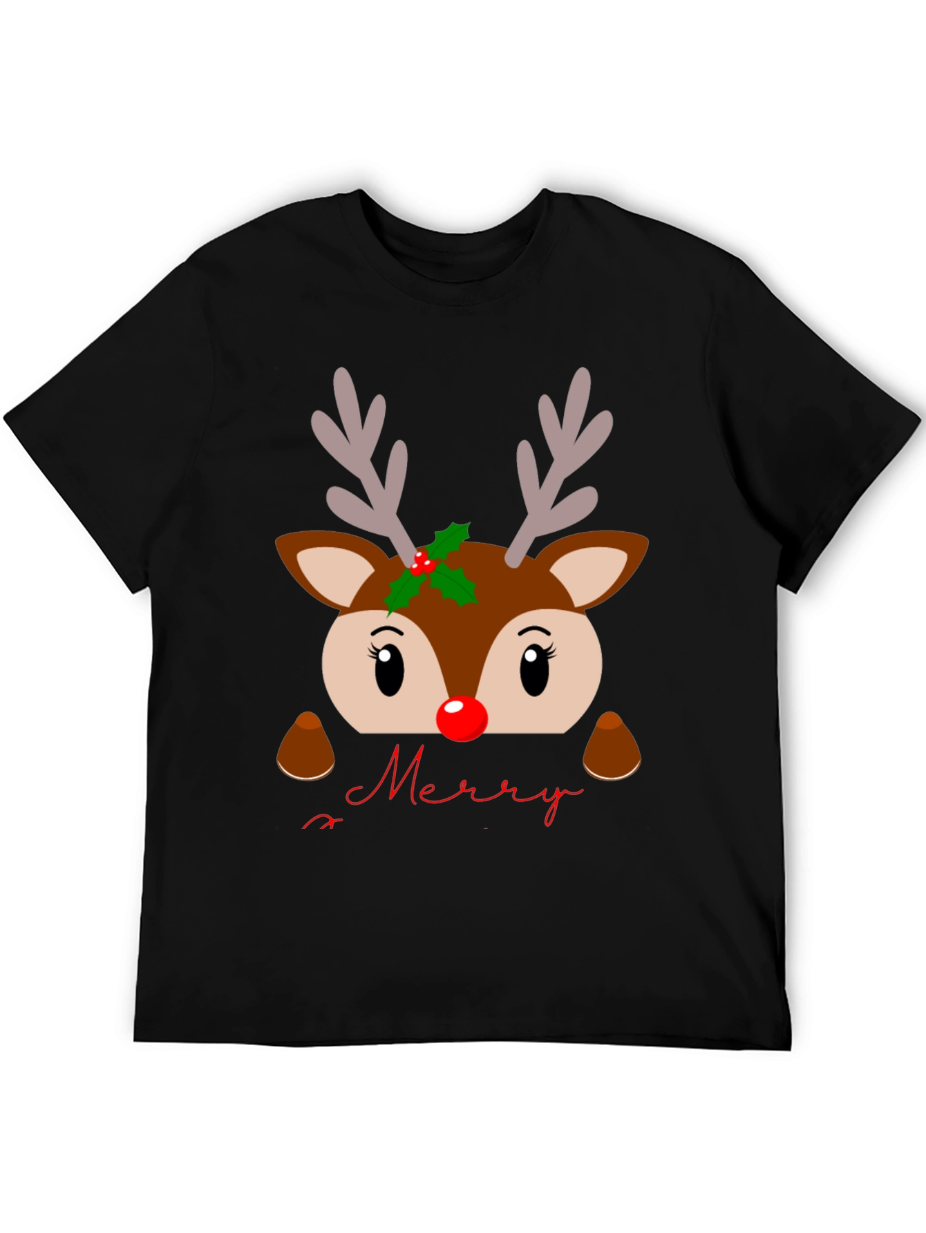 Festive Reindeer Merry Christmas T-Shirt
