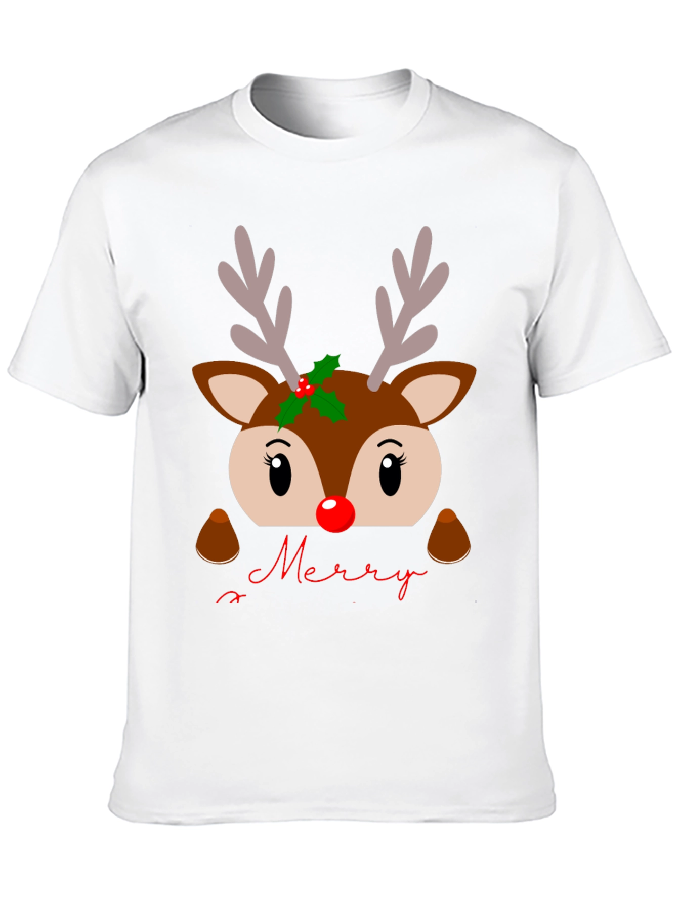 Festive Reindeer Merry Christmas T-Shirt