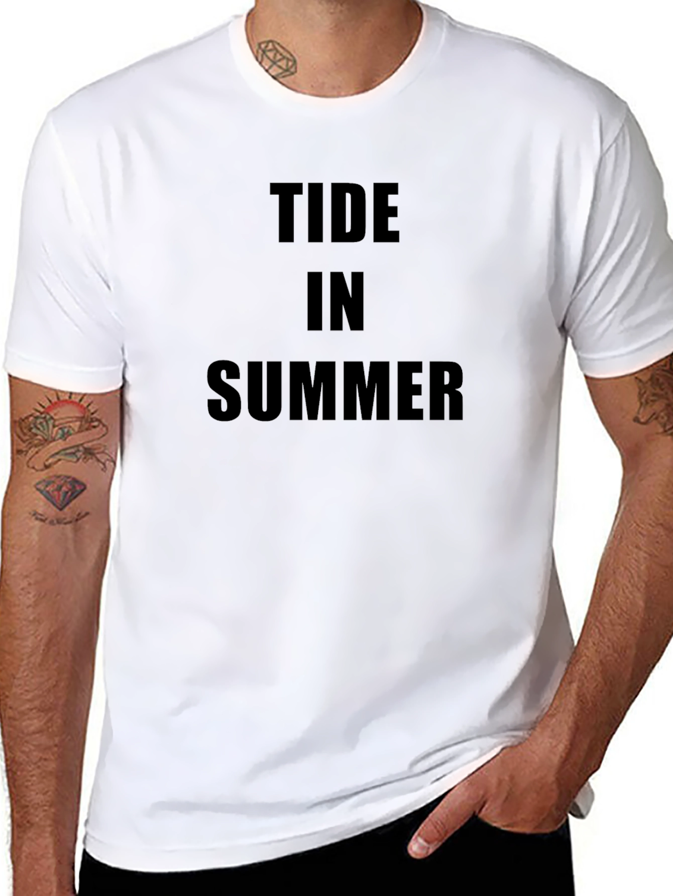 Tide in Summer Black T-Shirt