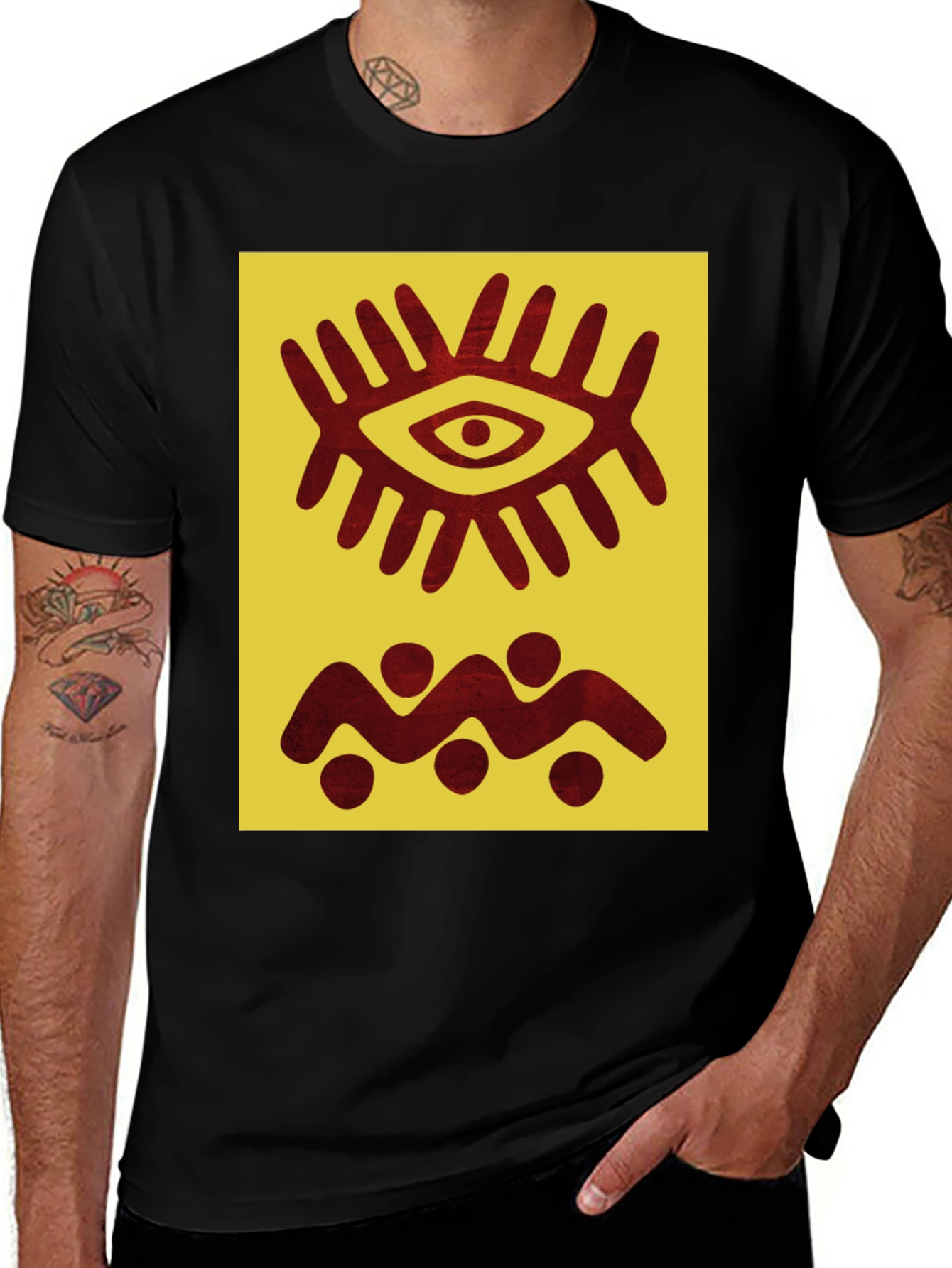 Tribal Eye Graphic Tee - Unique Design
