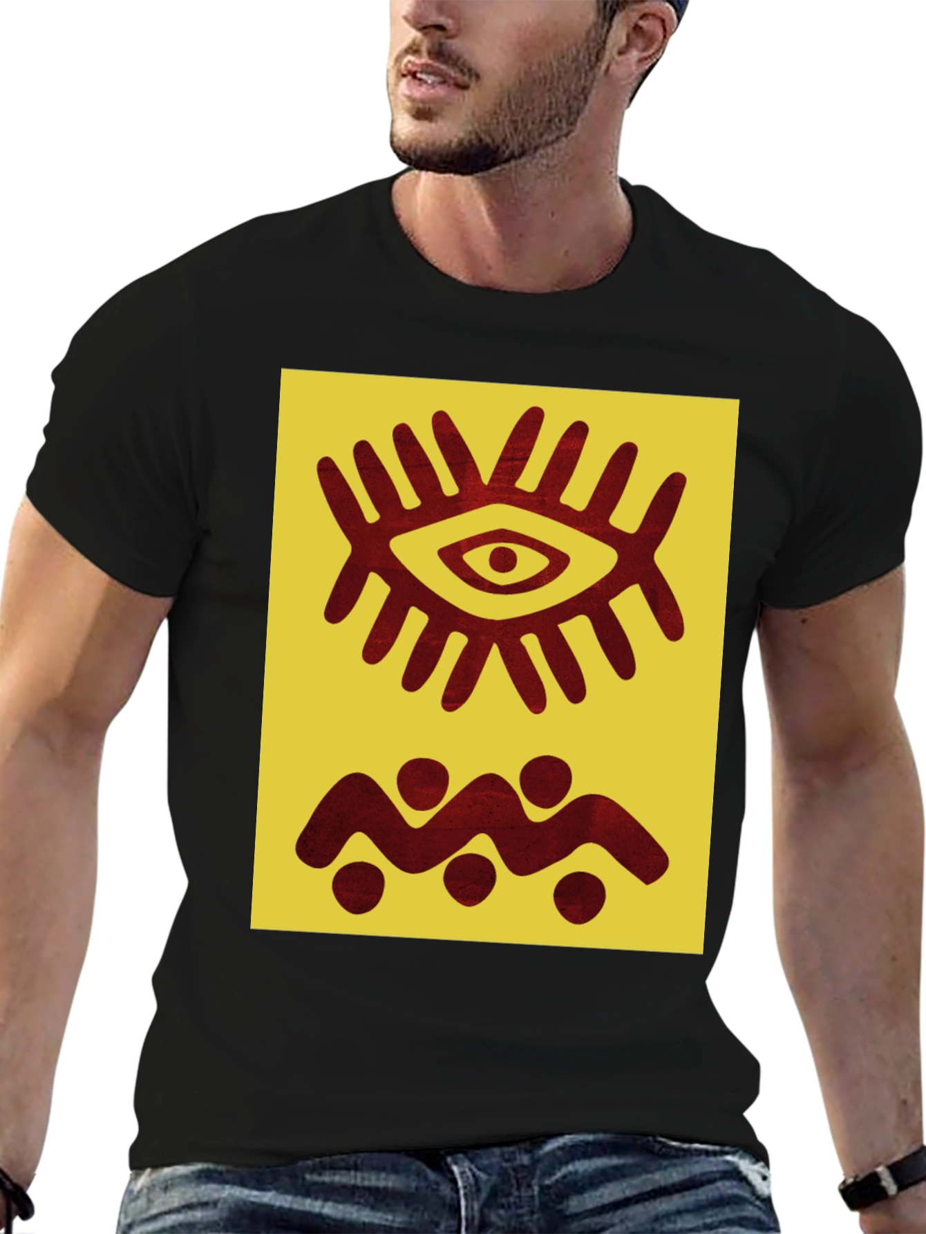 Tribal Eye Graphic Tee - Unique Design