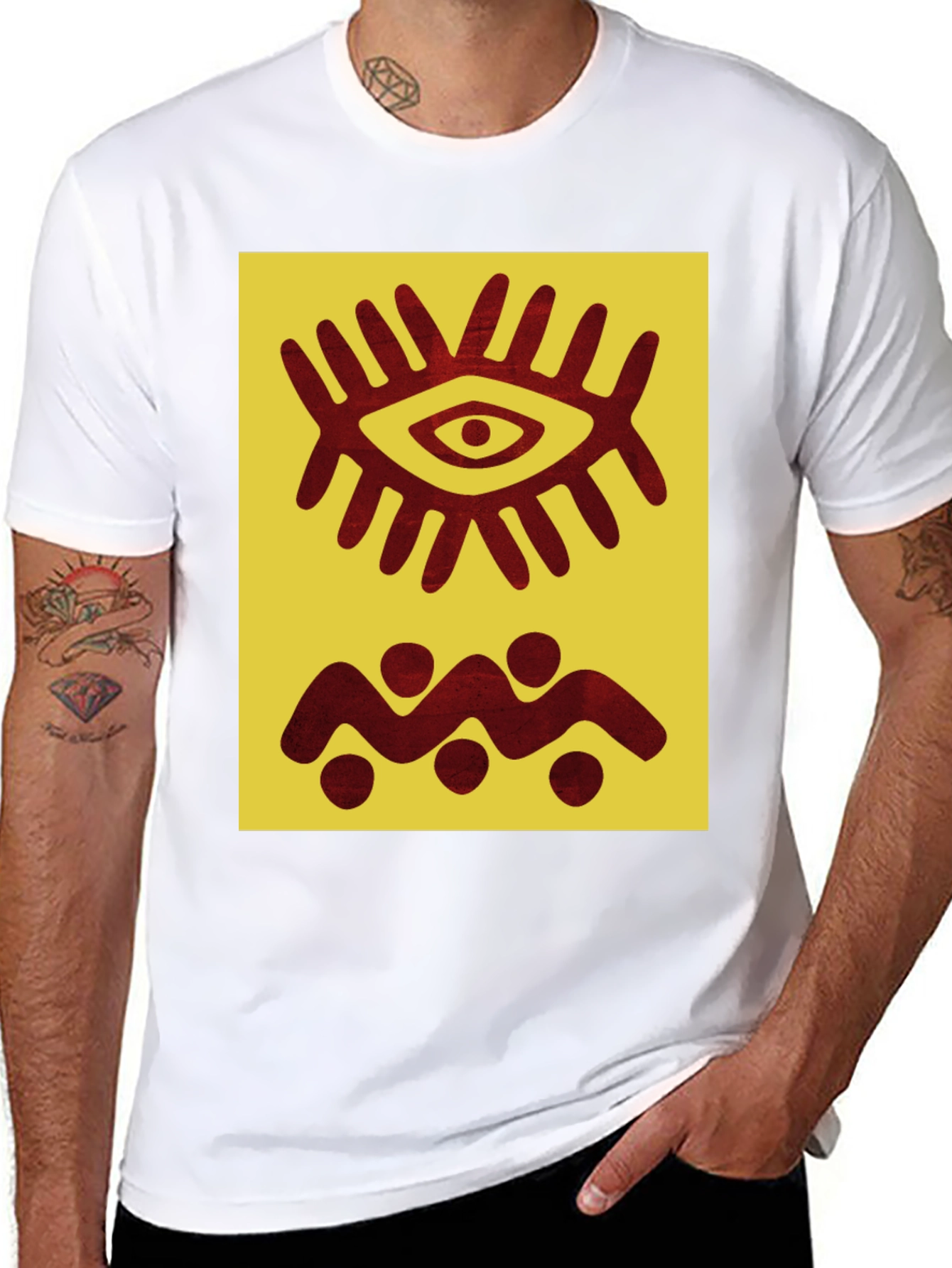 Tribal Eye Graphic Tee - Unique Design