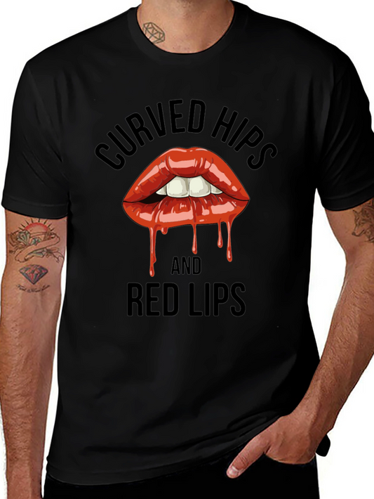 Curved Hips and Red Lips Graphic T-Shirt