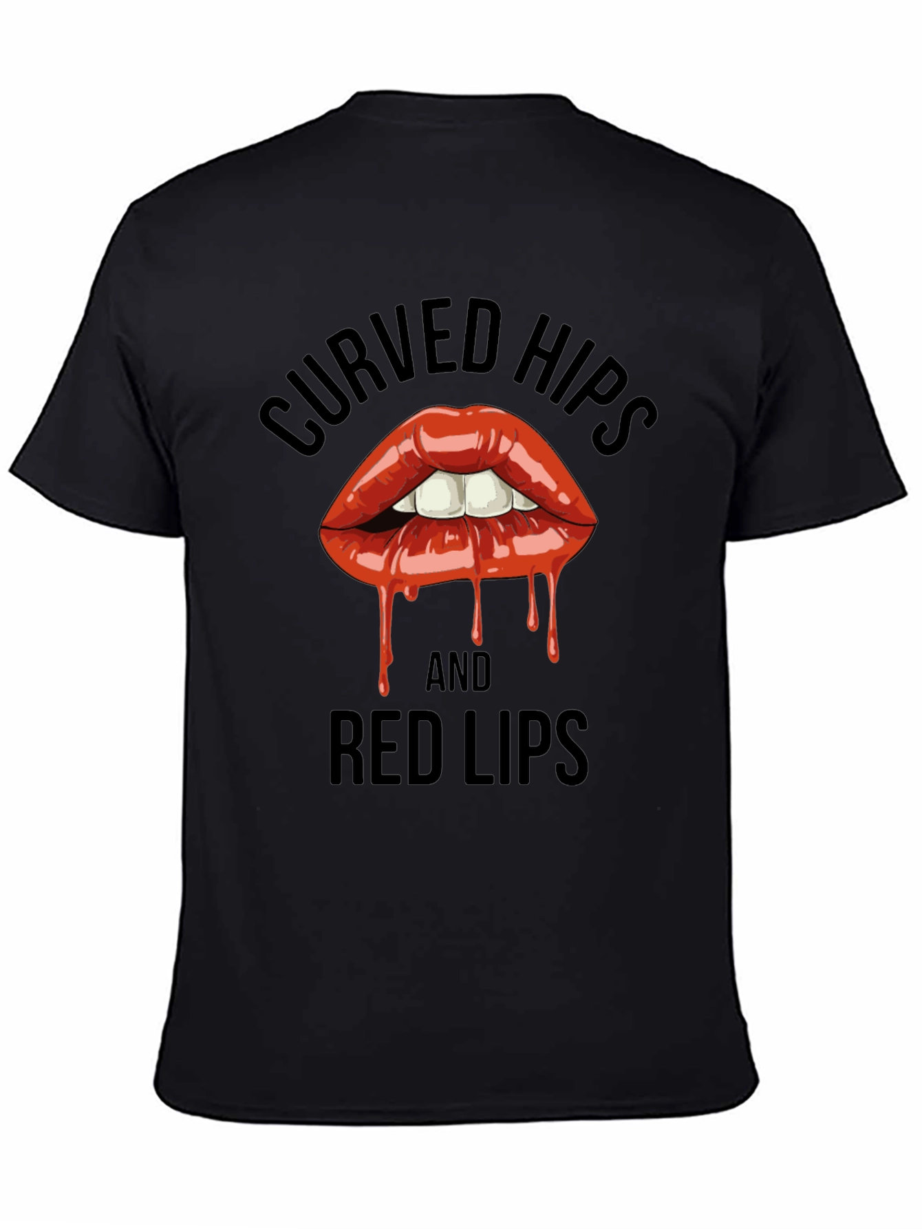 Curved Hips and Red Lips Graphic T-Shirt