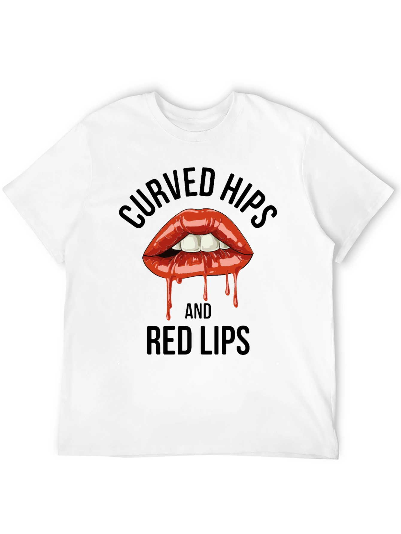 Curved Hips and Red Lips Graphic T-Shirt