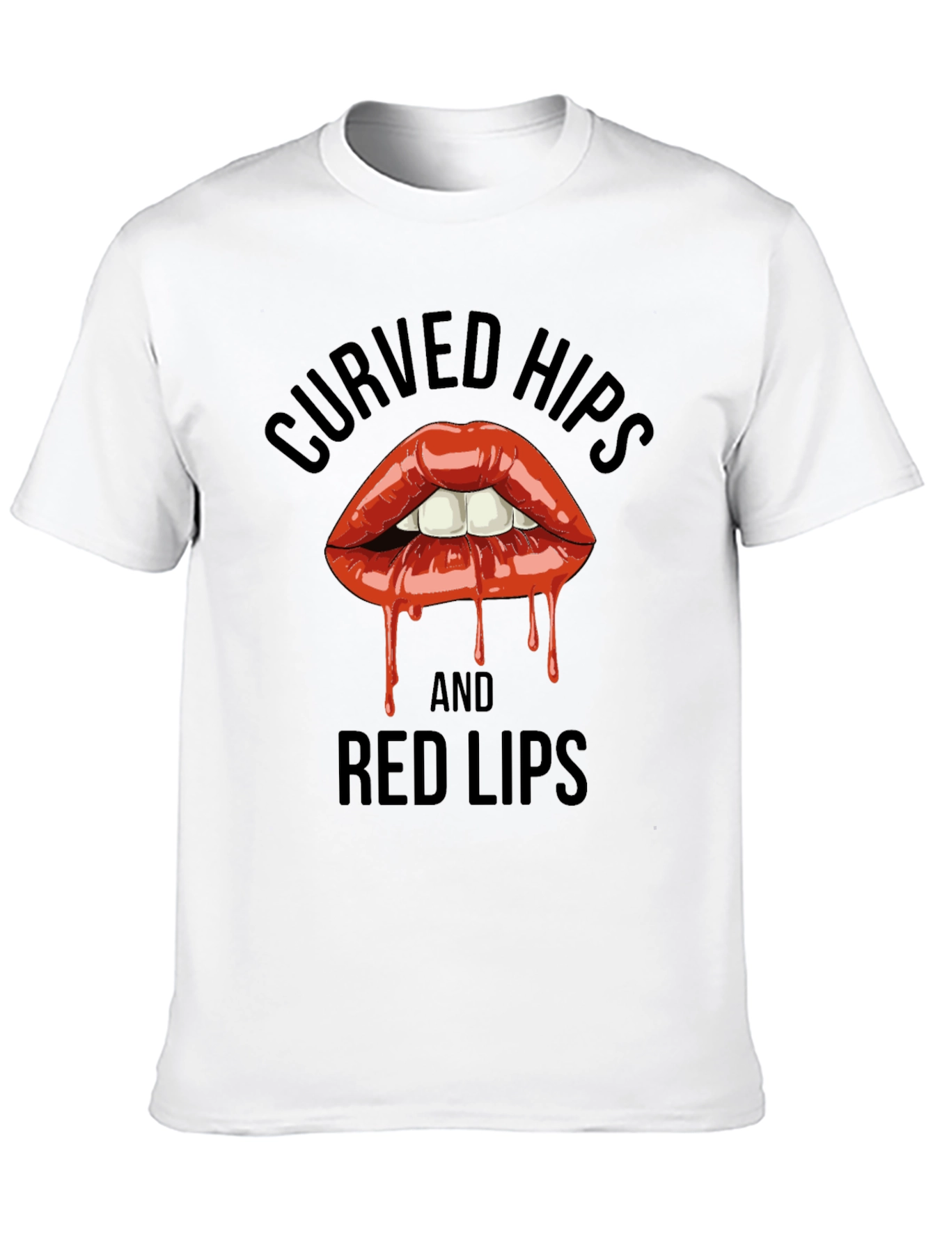Curved Hips and Red Lips Graphic T-Shirt