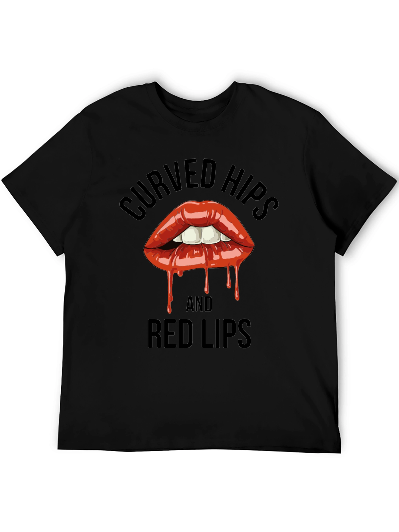 Curved Hips and Red Lips Graphic T-Shirt