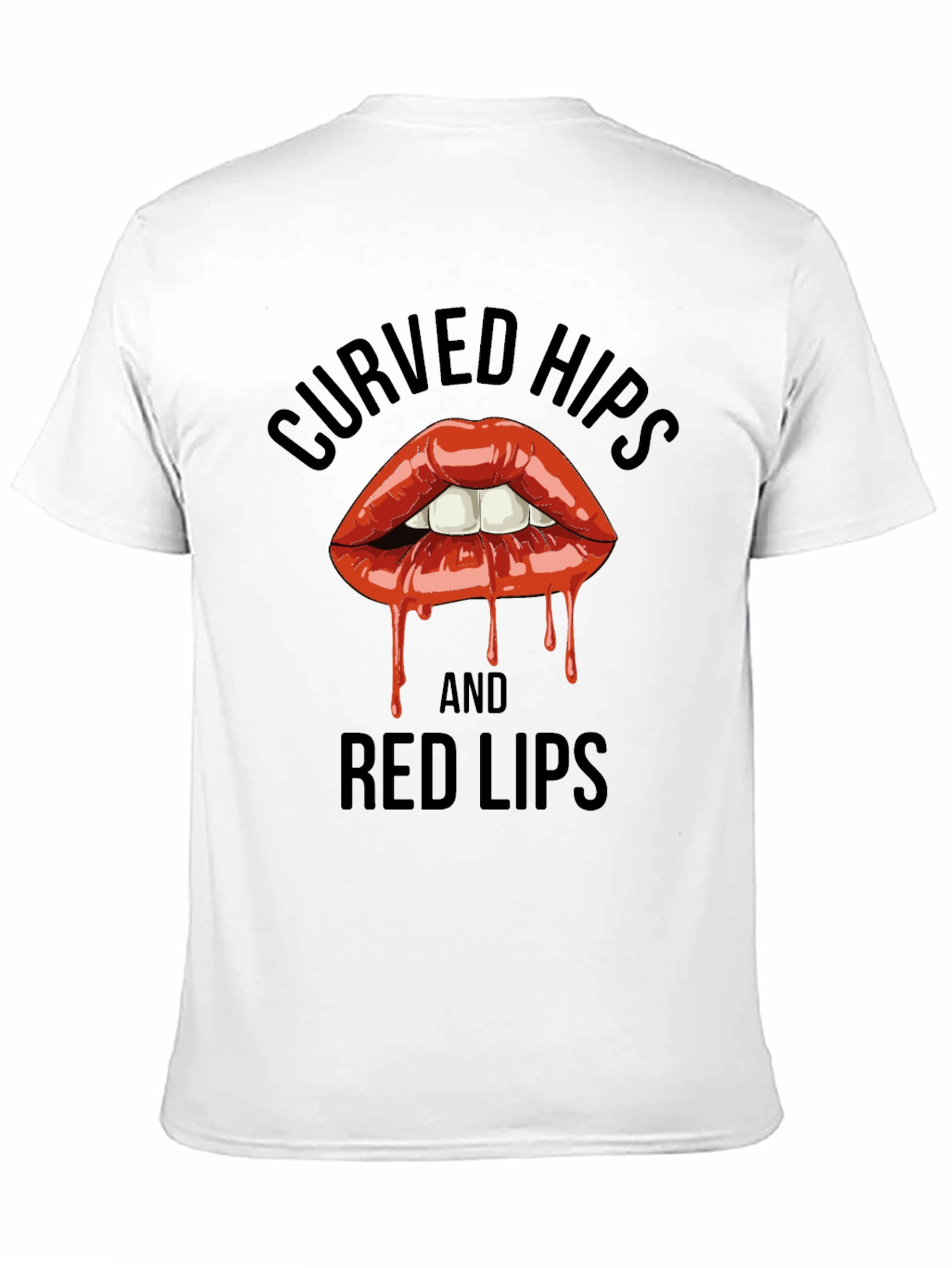 Curved Hips and Red Lips Graphic T-Shirt