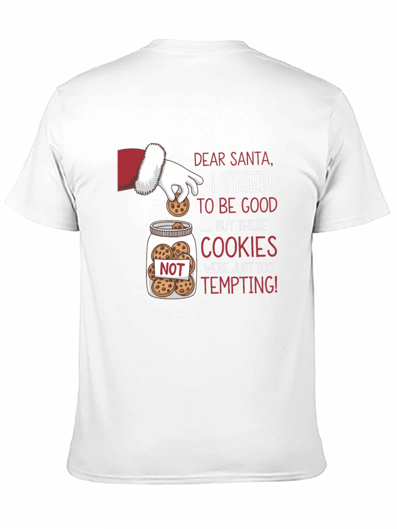 Santas Cookie Temptation Graphic T-Shirt