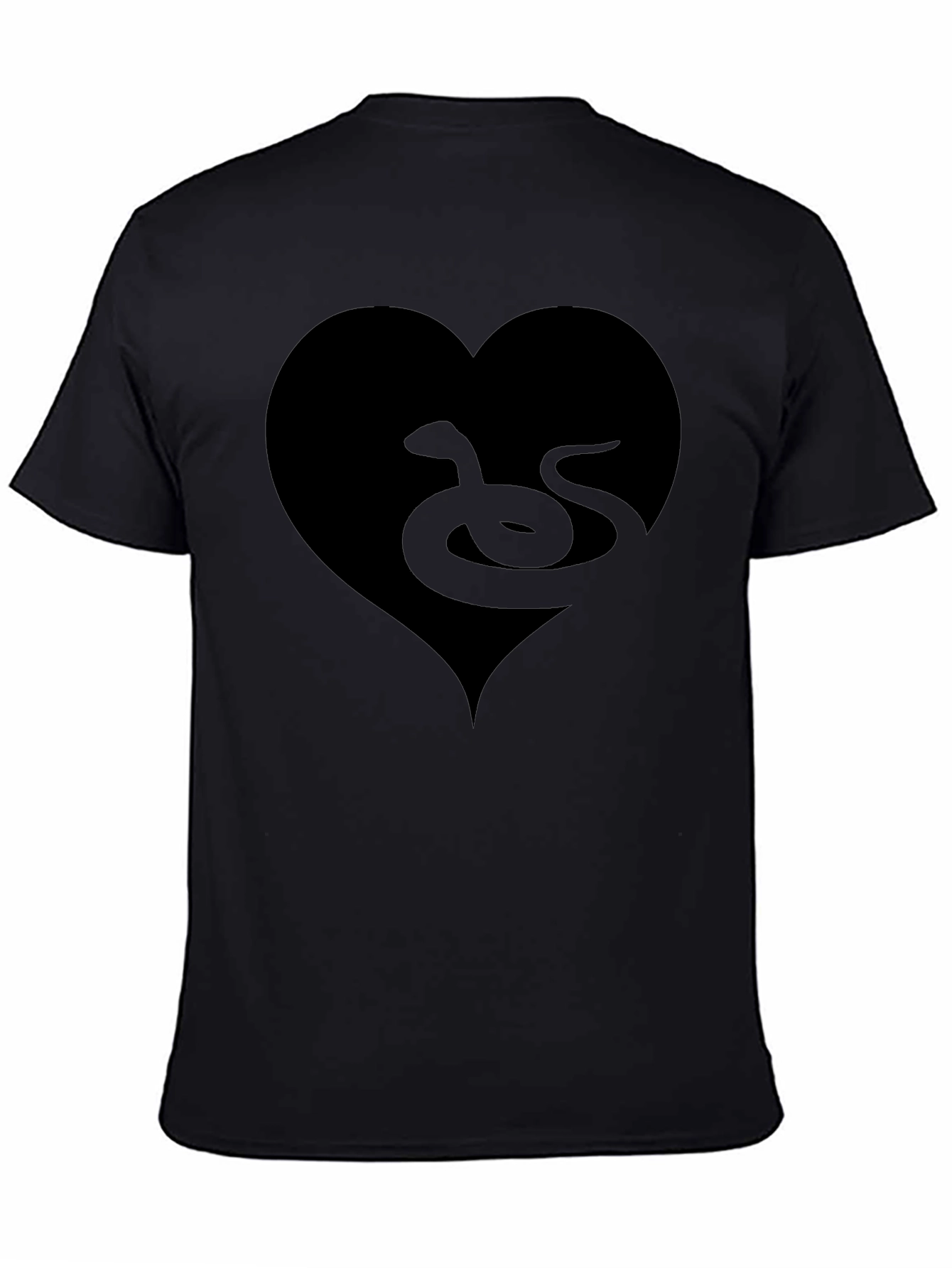 Heart Snake Graphic Tee - Black