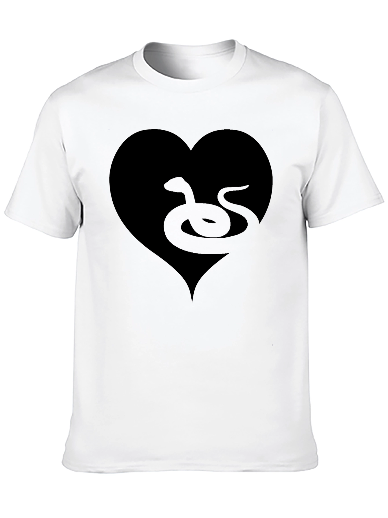 Heart Snake Graphic Tee - Black