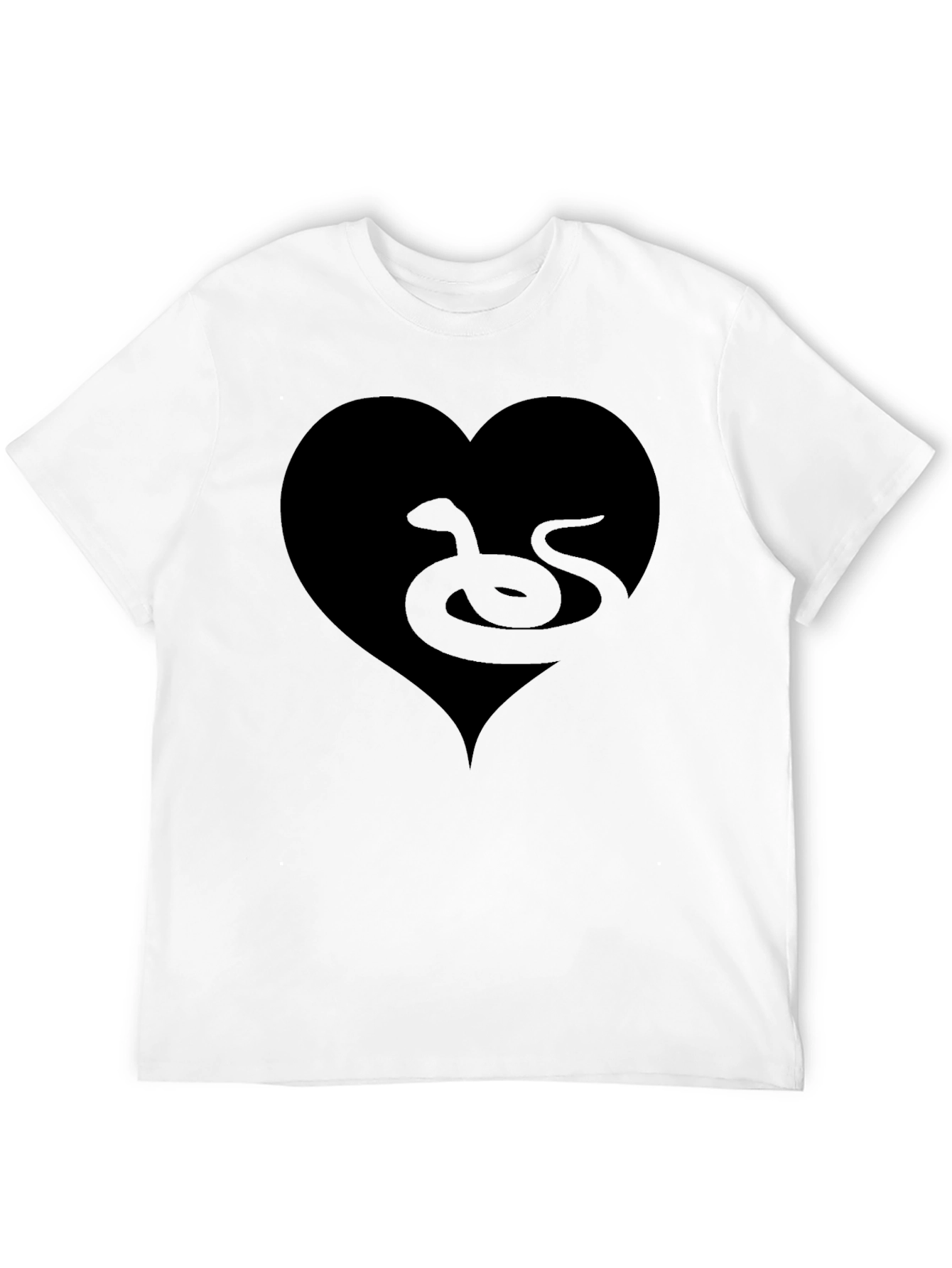 Heart Snake Graphic Tee - Black