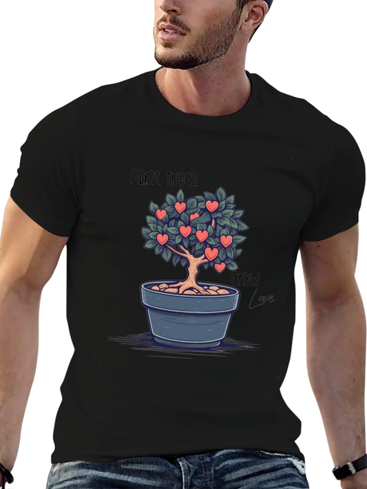 Plant Trees Grow Love Graphic T-Shirt