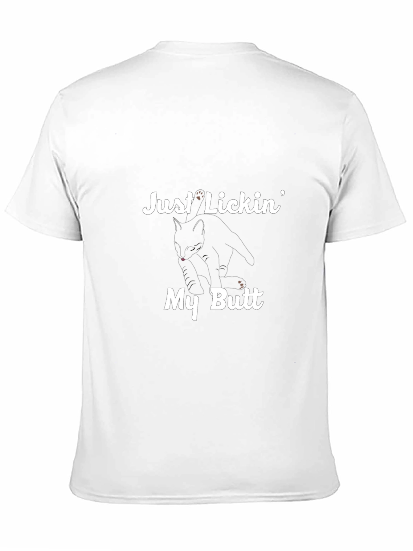 Just Lickin My Butt Black Graphic Tee