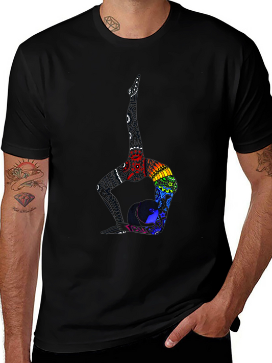 Guitar Player Black Tee - Colorful Guitar Art