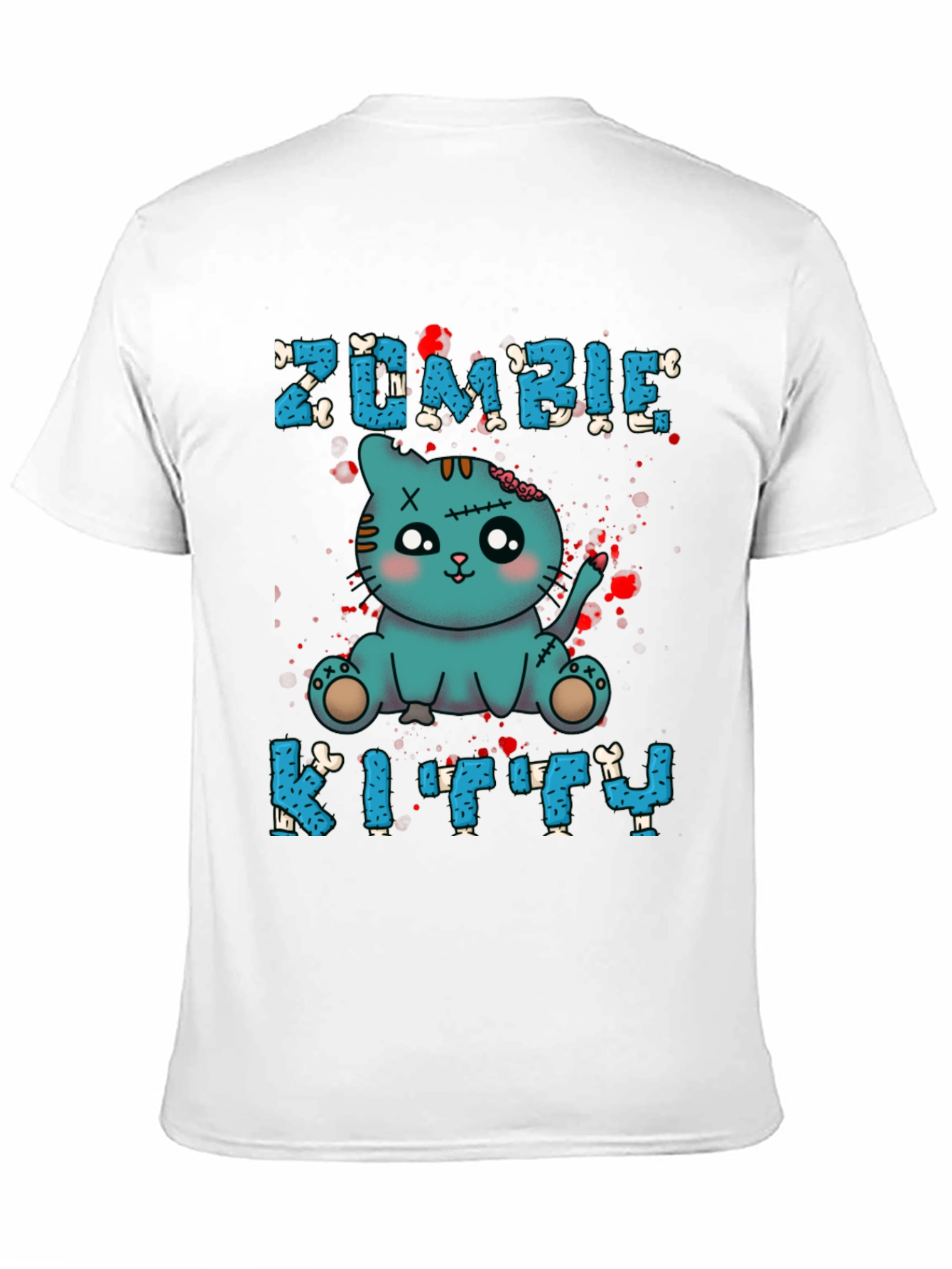 Zombie Kitty T-Shirt - Cute Halloween Tee