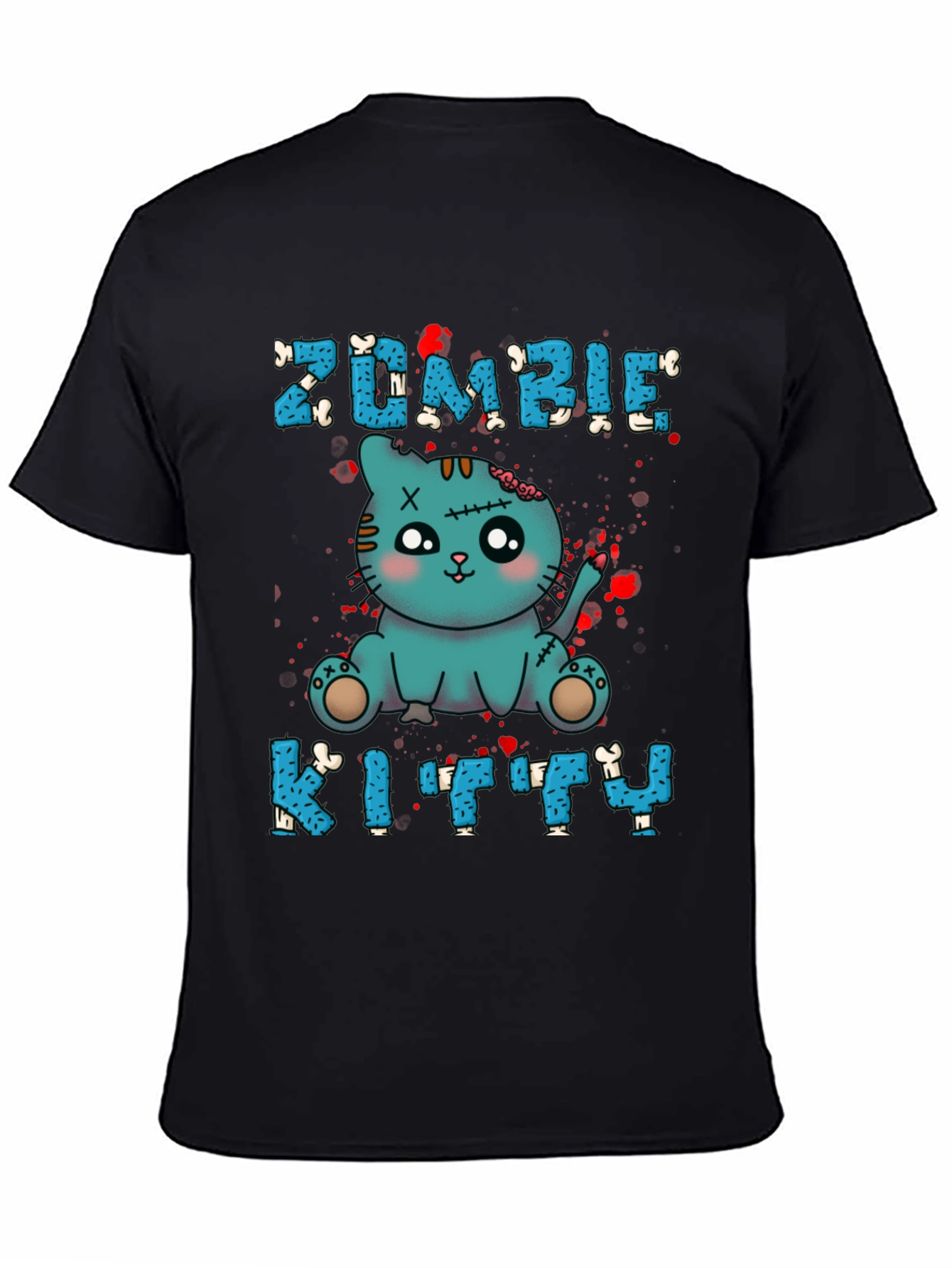 Zombie Kitty T-Shirt - Cute Halloween Tee
