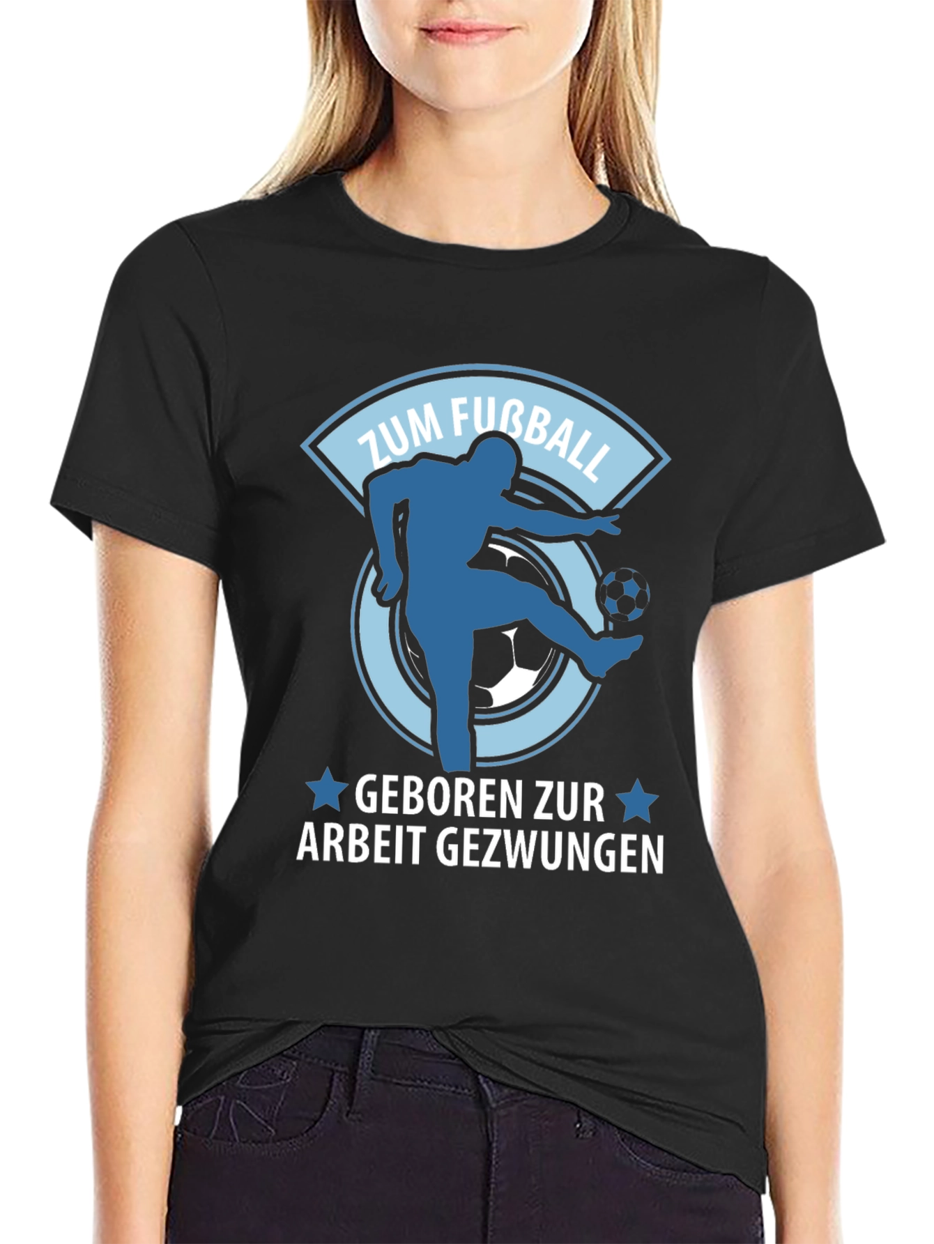 Funny German Football T-Shirt Zum Fußball Geboren