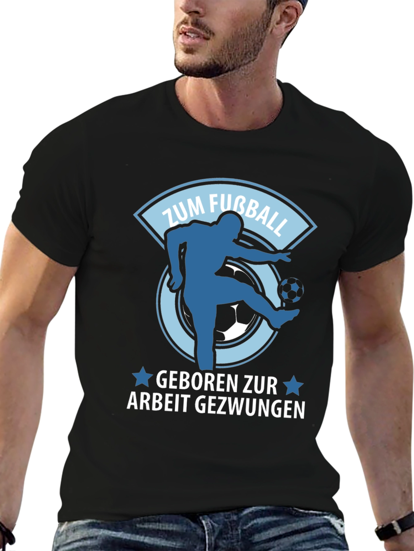 Funny German Football T-Shirt Zum Fußball Geboren