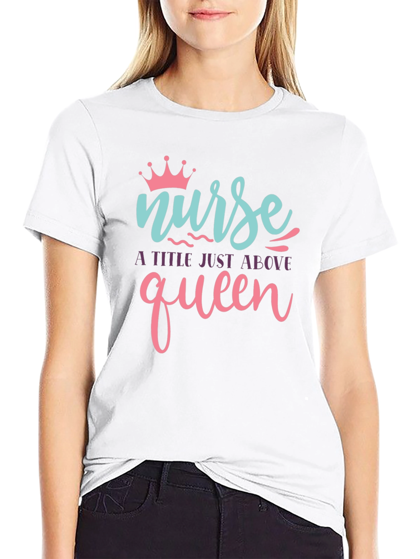 Nurse Queen Graphic Tee - Black