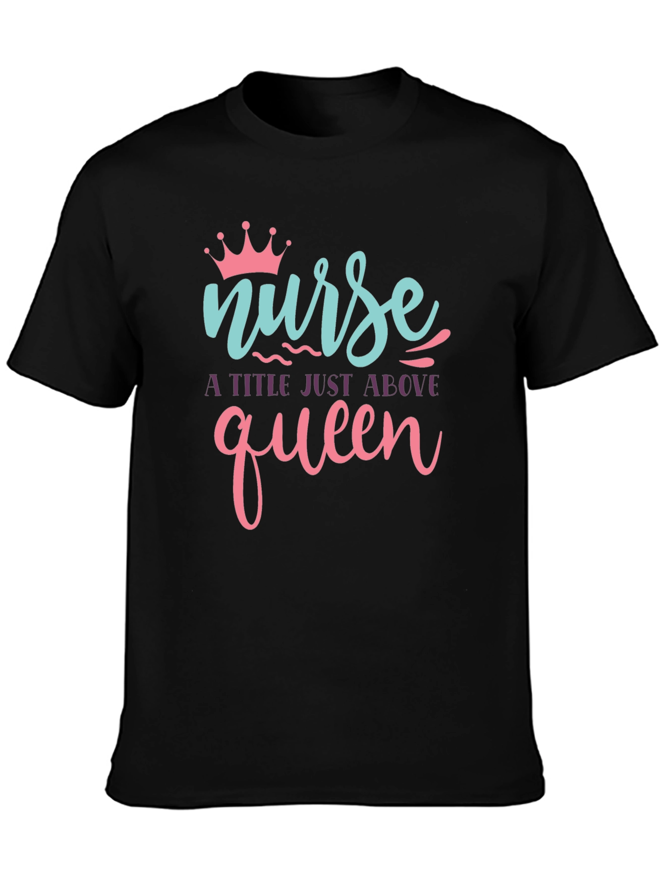 Nurse Queen Graphic Tee - Black