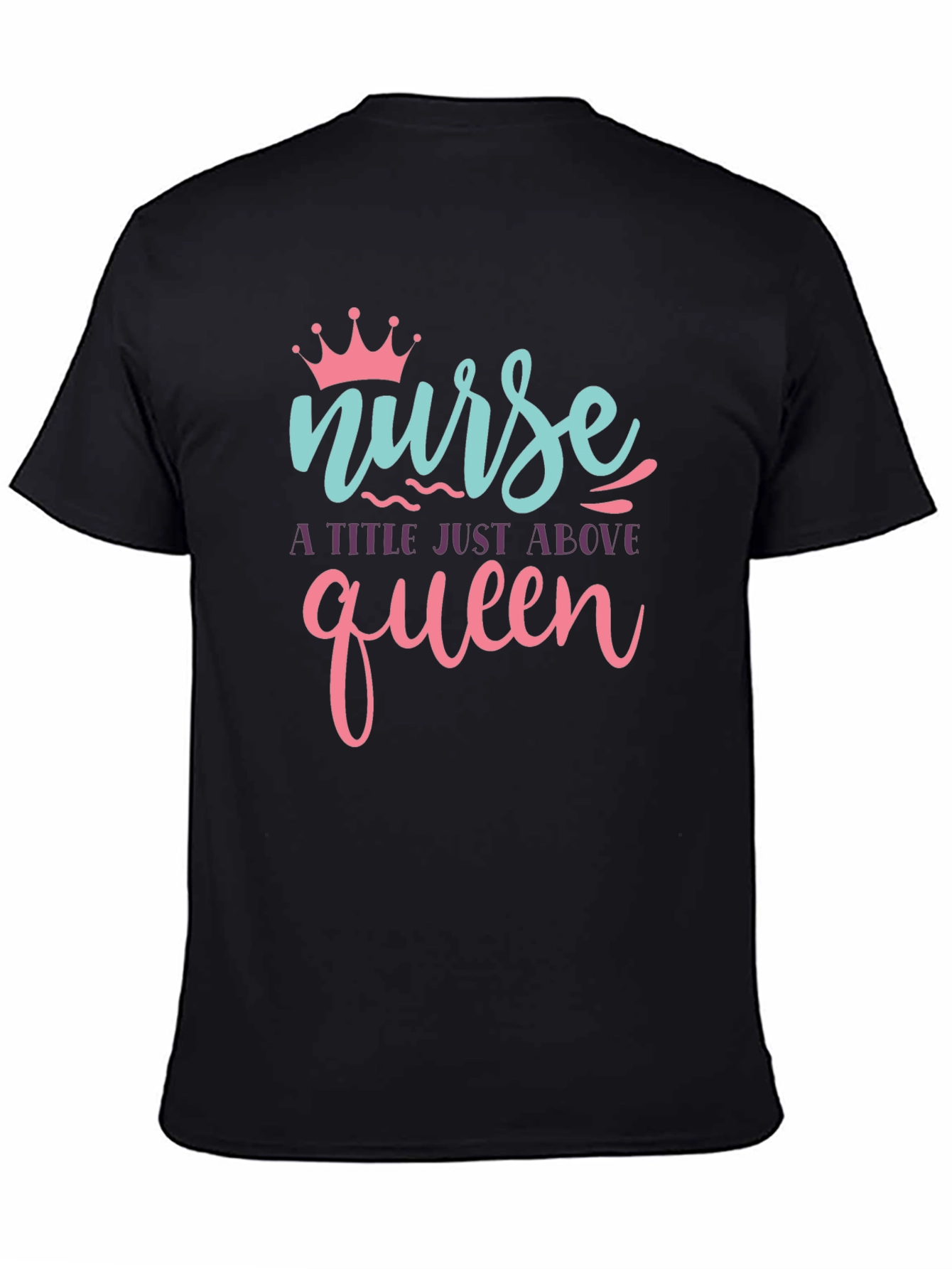 Nurse Queen Graphic Tee - Black
