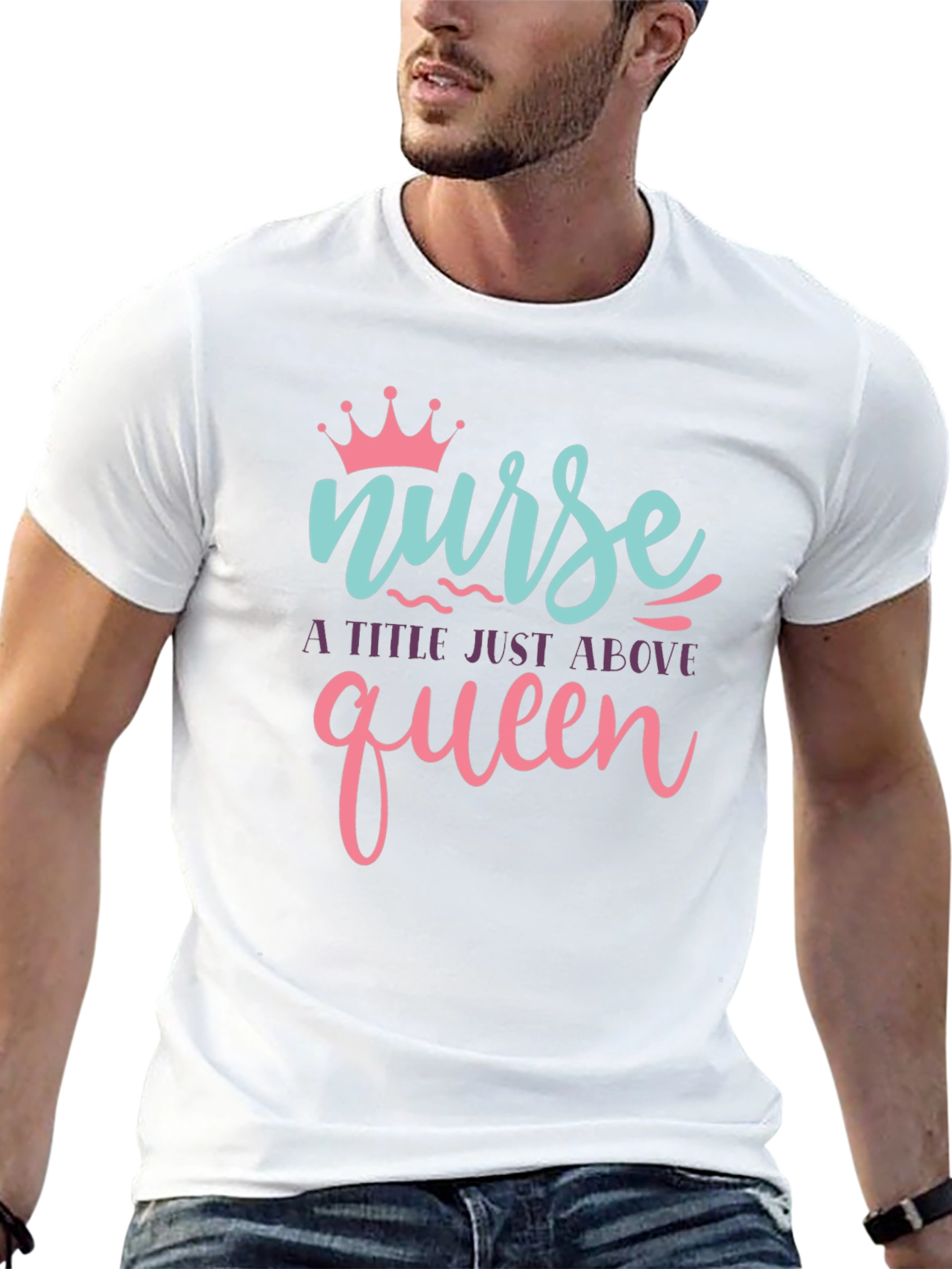 Nurse Queen Graphic Tee - Black