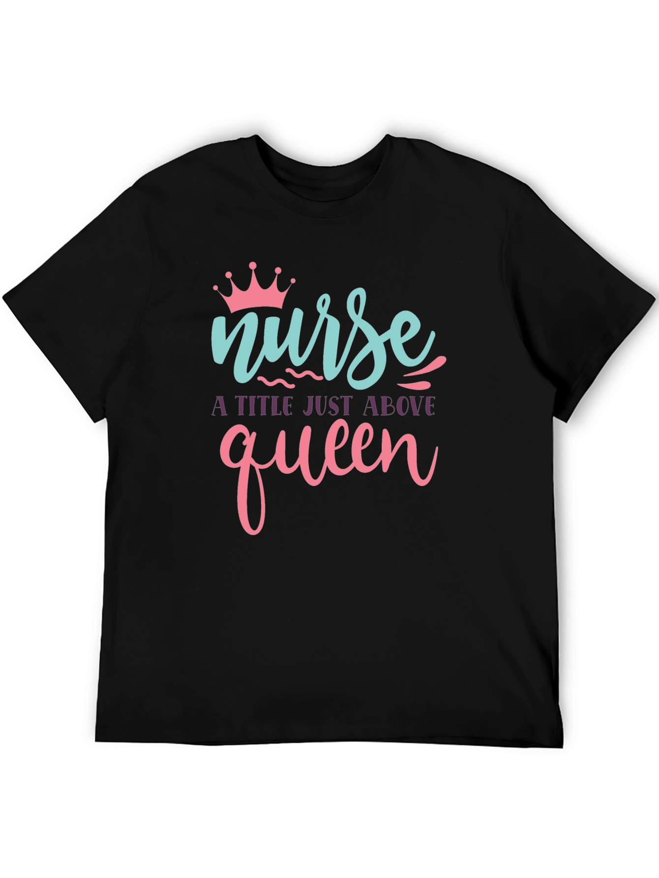 Nurse Queen Graphic Tee - Black
