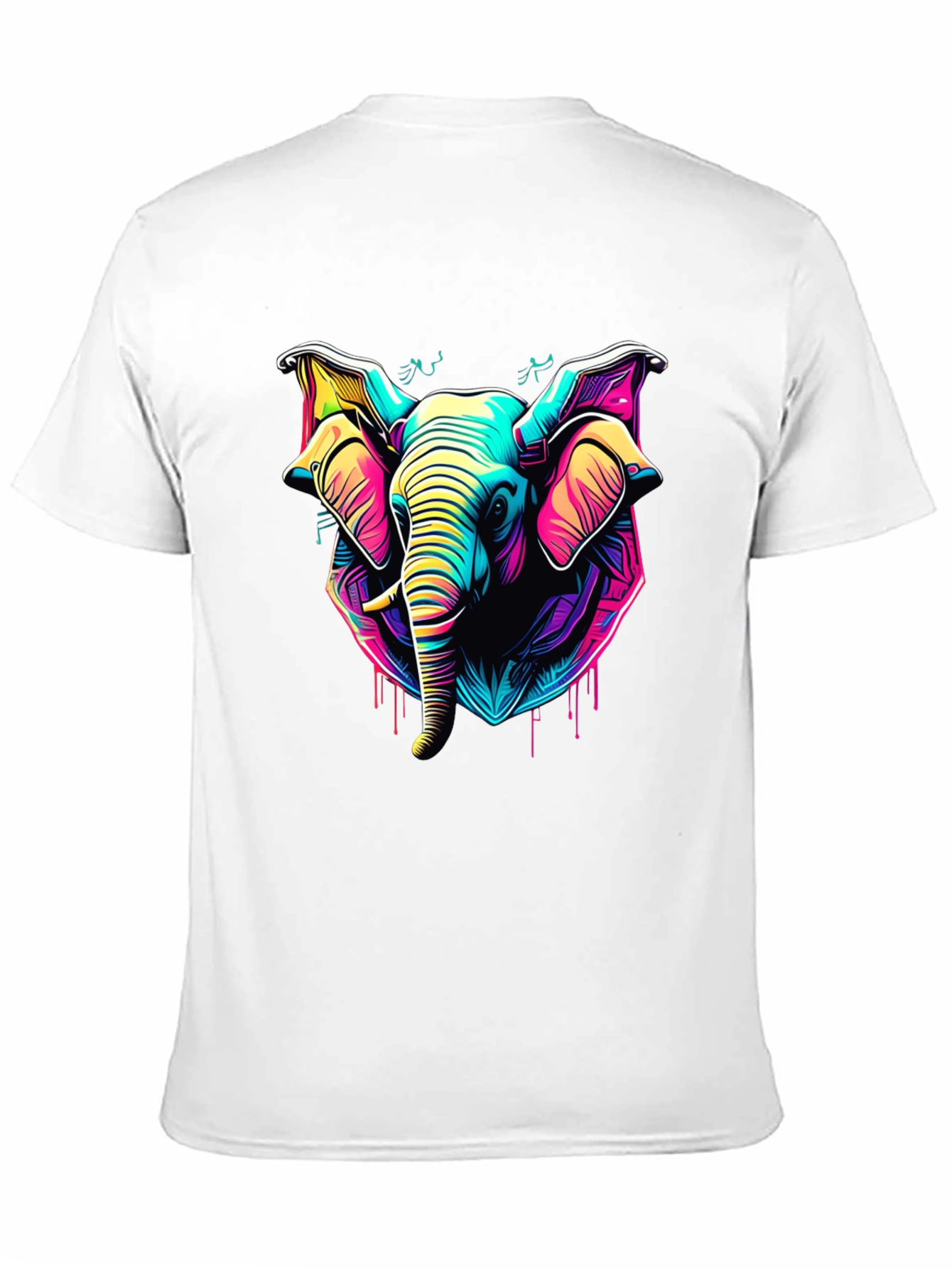 Neon Elephant Graphic Tee - Vibrant Style
