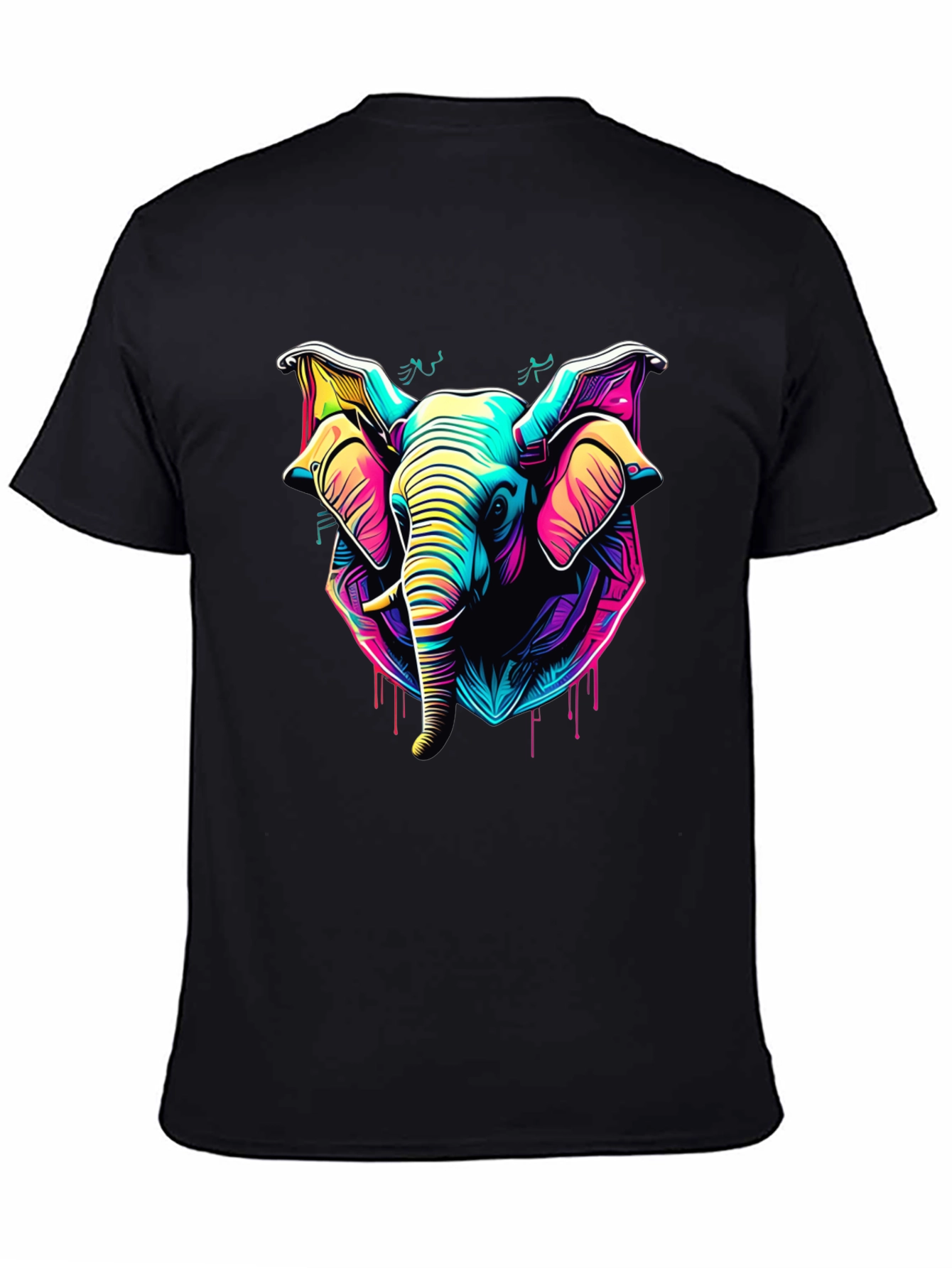 Neon Elephant Graphic Tee - Vibrant Style