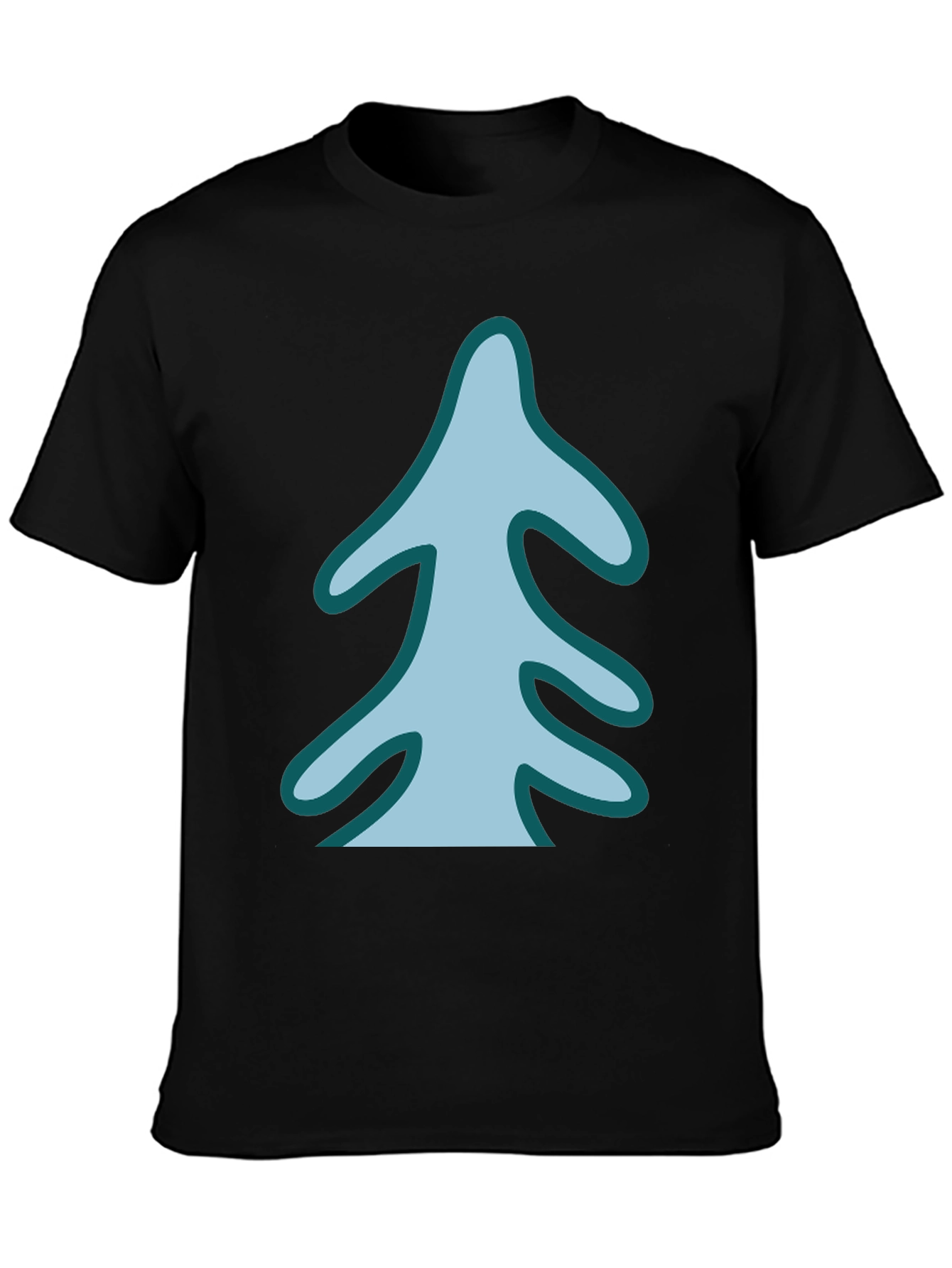 Stylized Tree Graphic Tee - Black