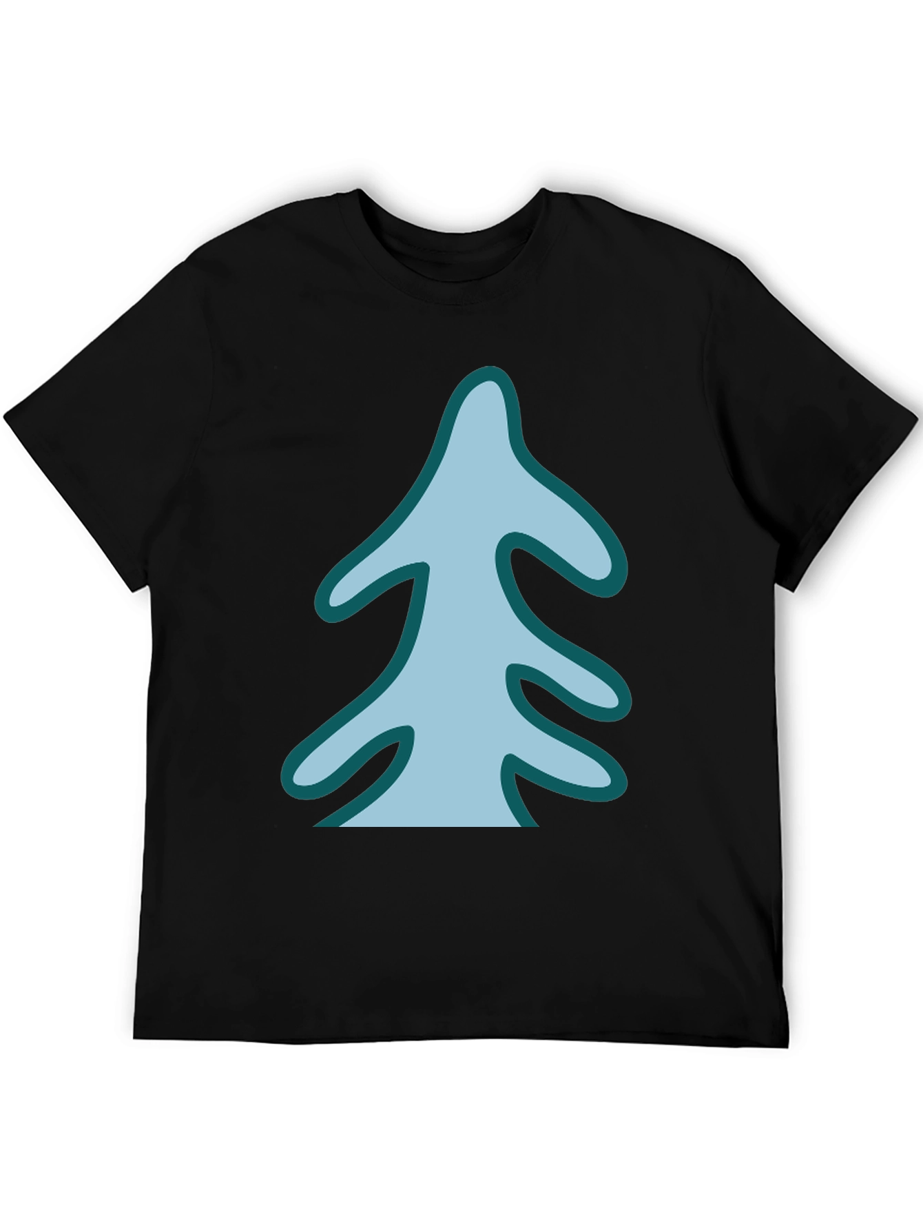 Stylized Tree Graphic Tee - Black