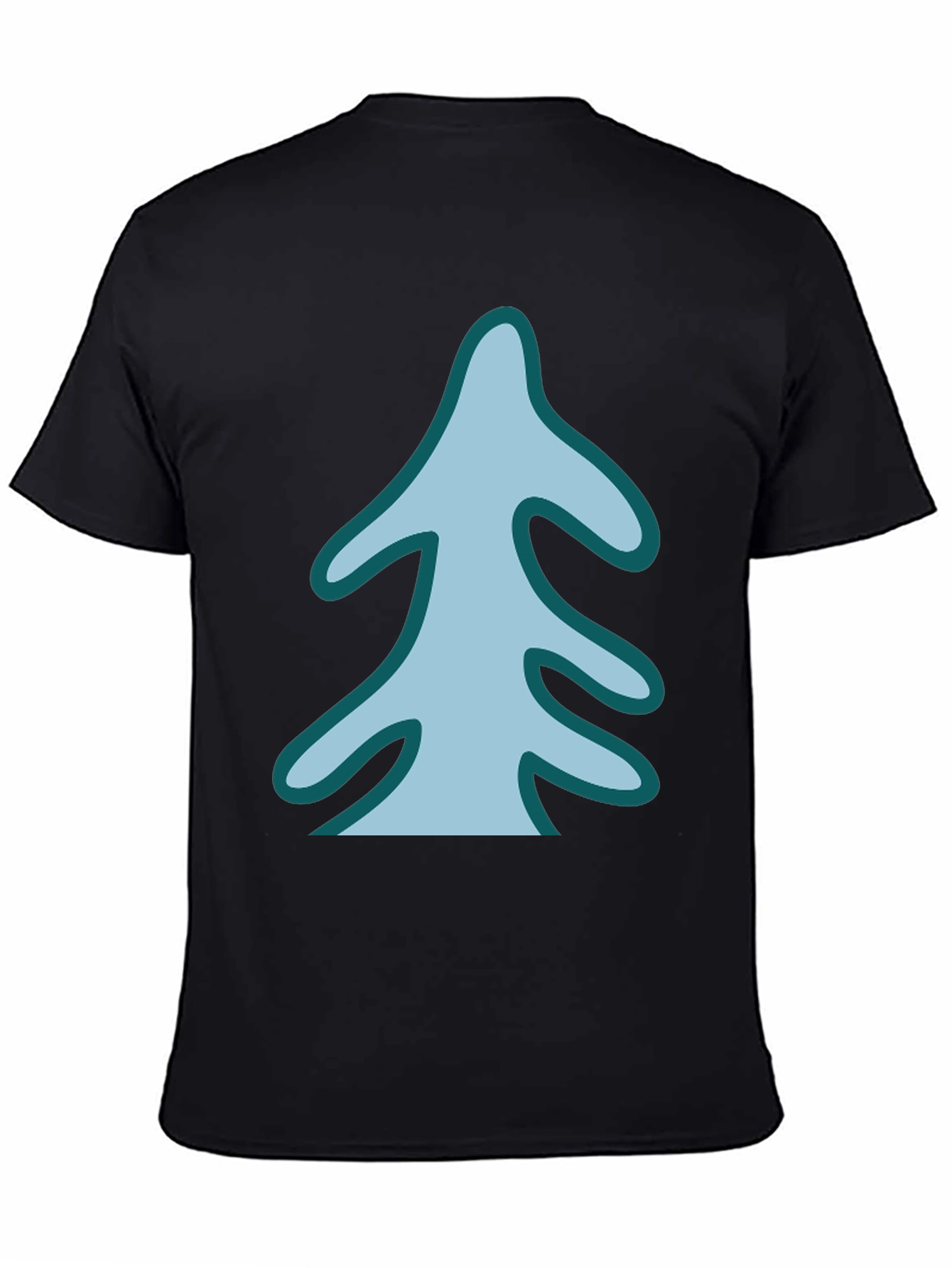 Stylized Tree Graphic Tee - Black