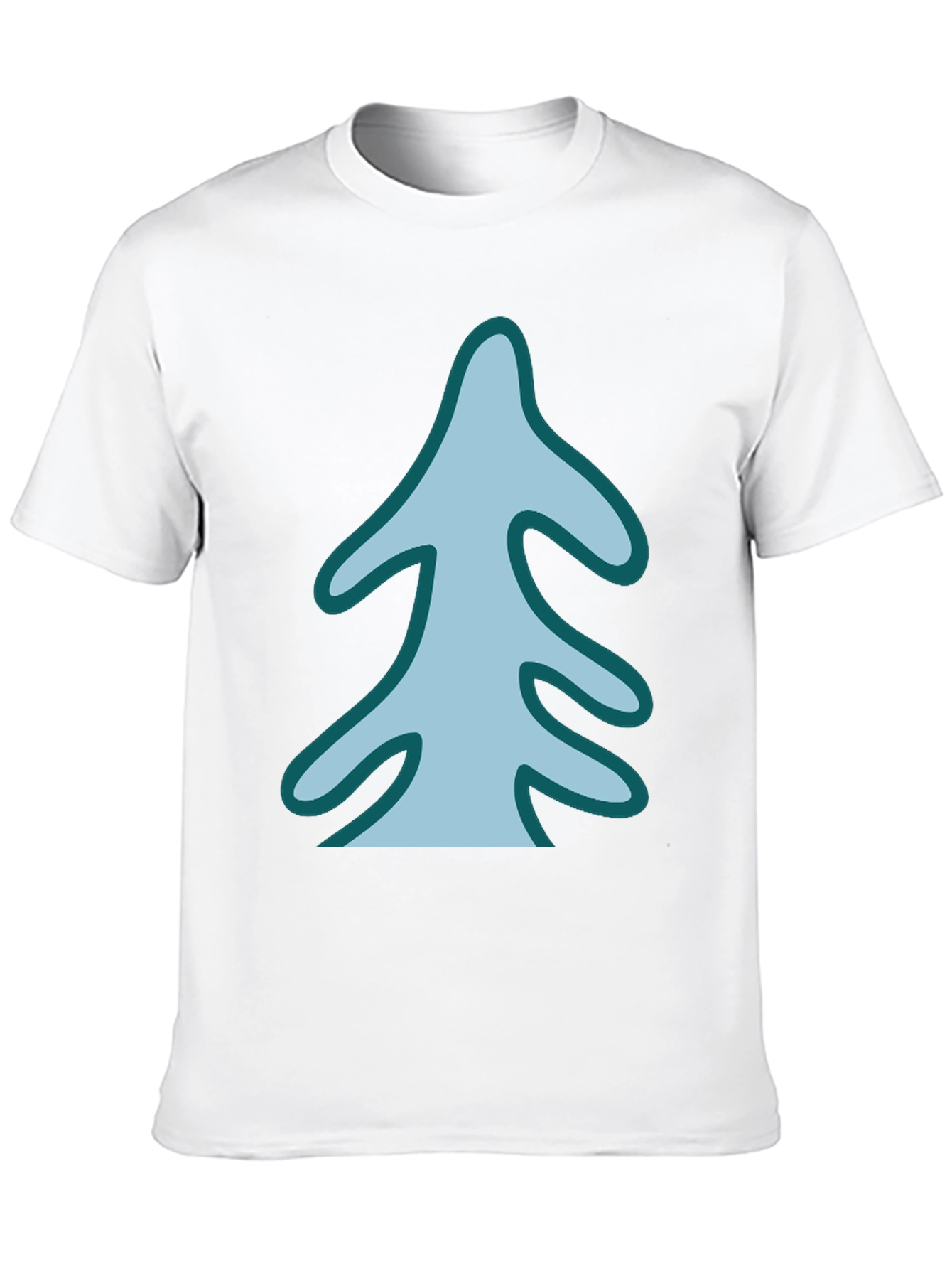 Stylized Tree Graphic Tee - Black