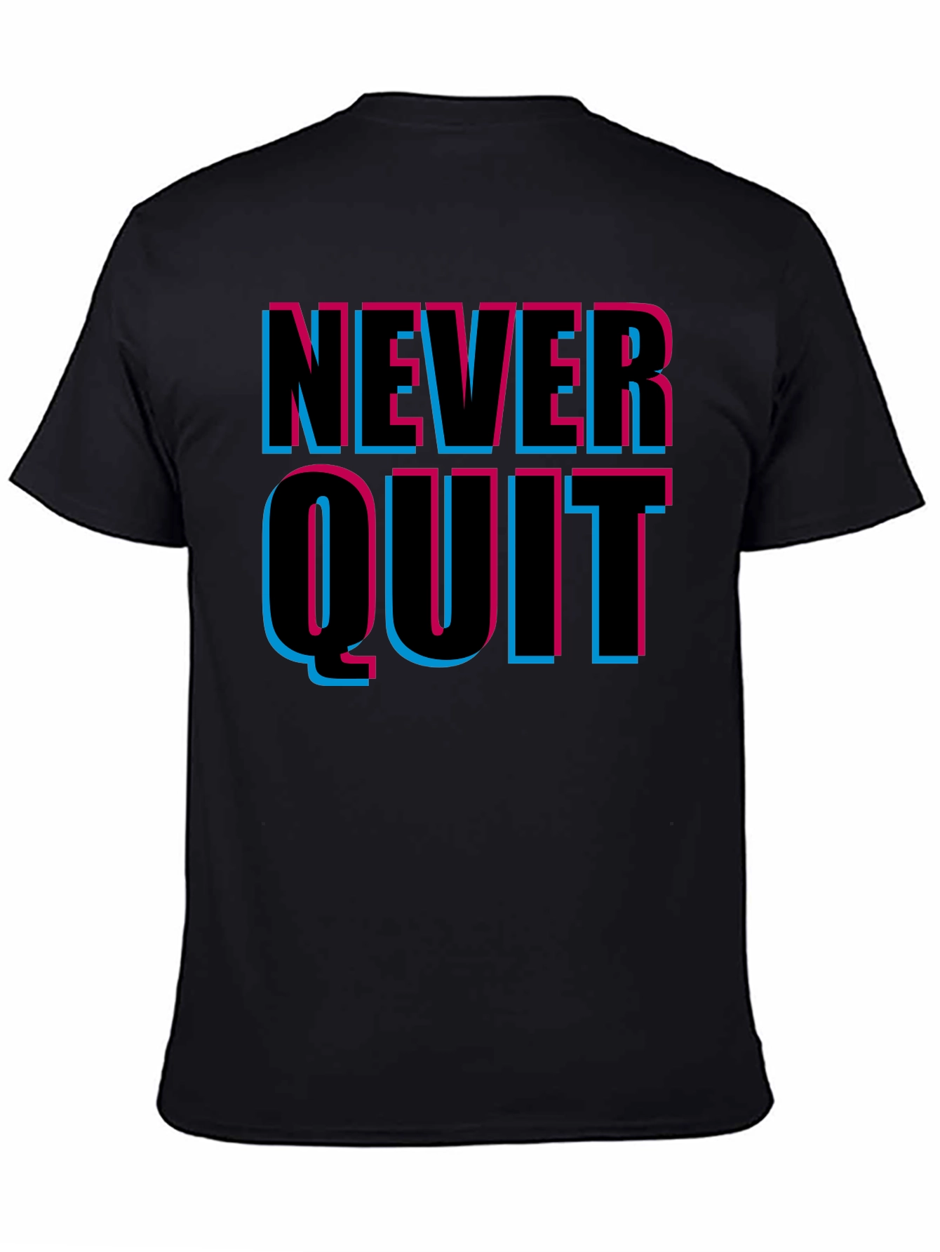 Never Quit Graphic Print T-Shirt