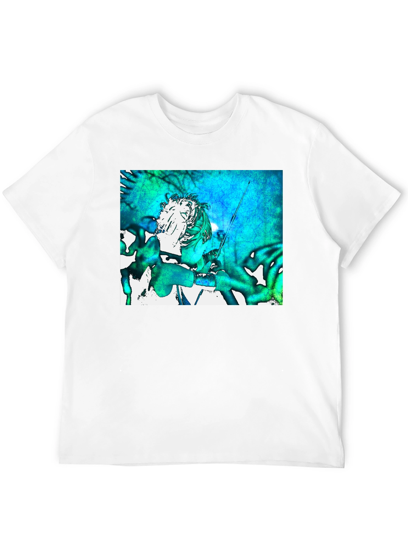 Abstract Art Graphic Print Black T-Shirt