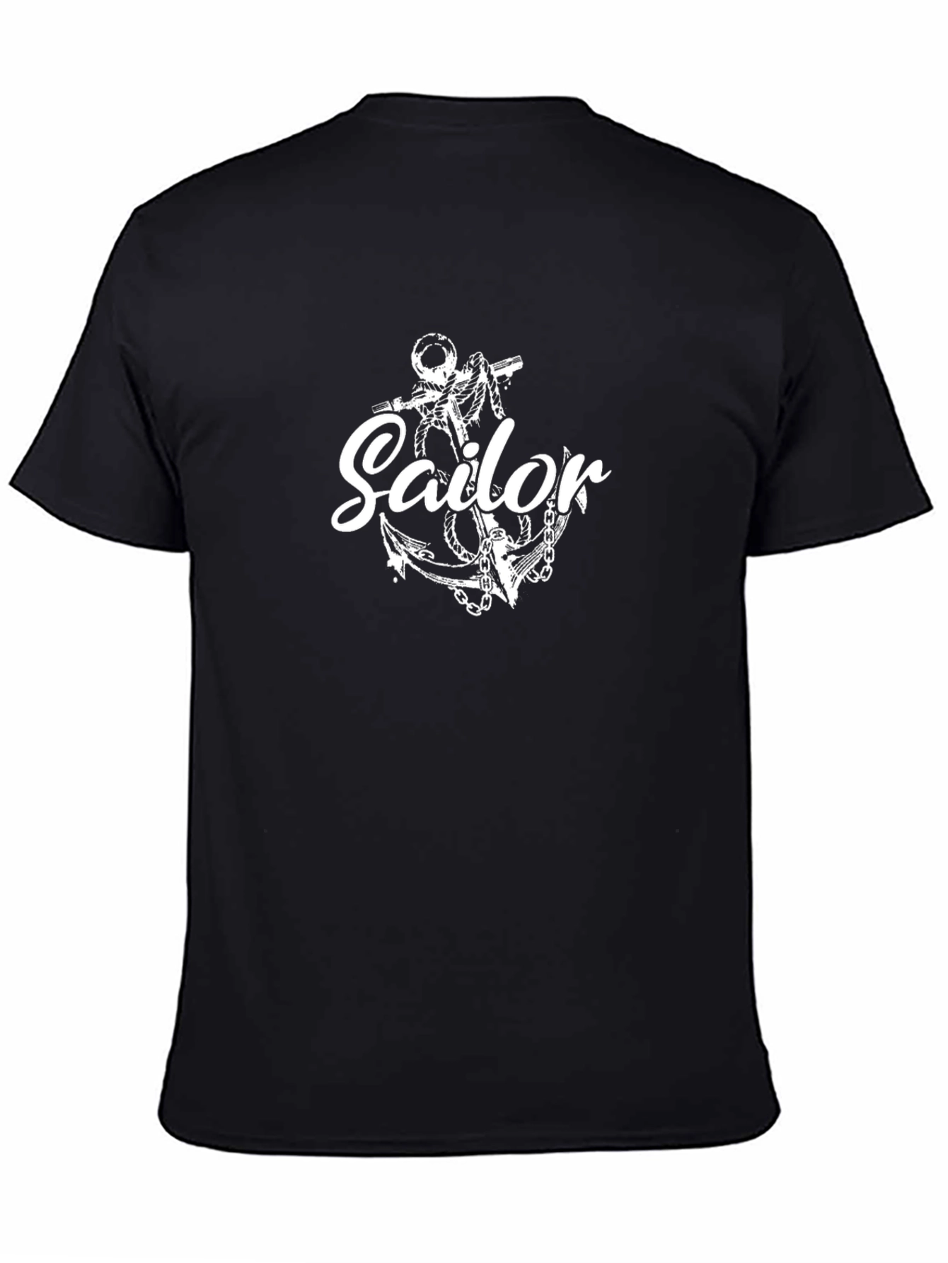 Sailor Anchor Black T-Shirt
