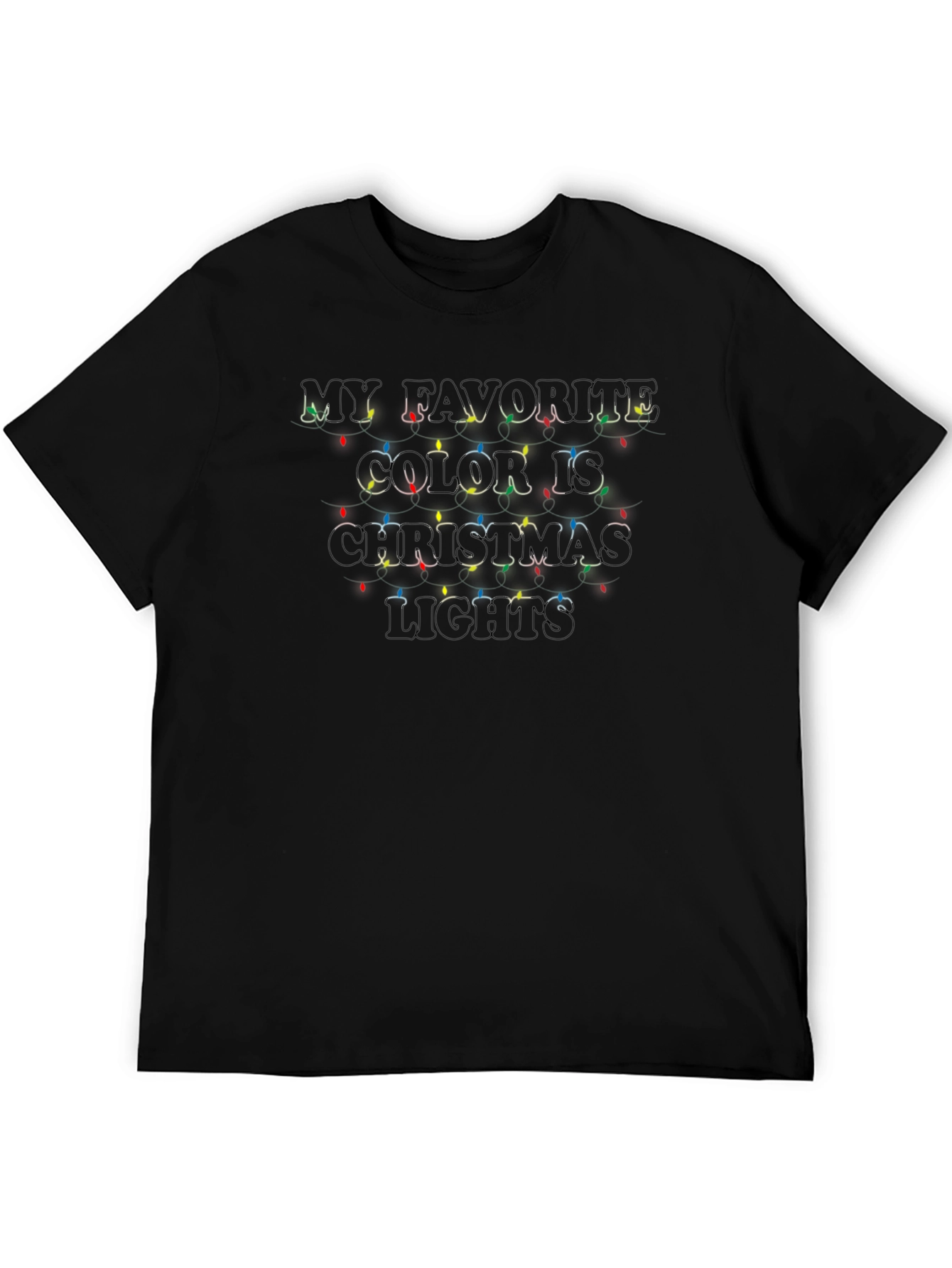 Christmas Lights Graphic Tee - Holiday Season