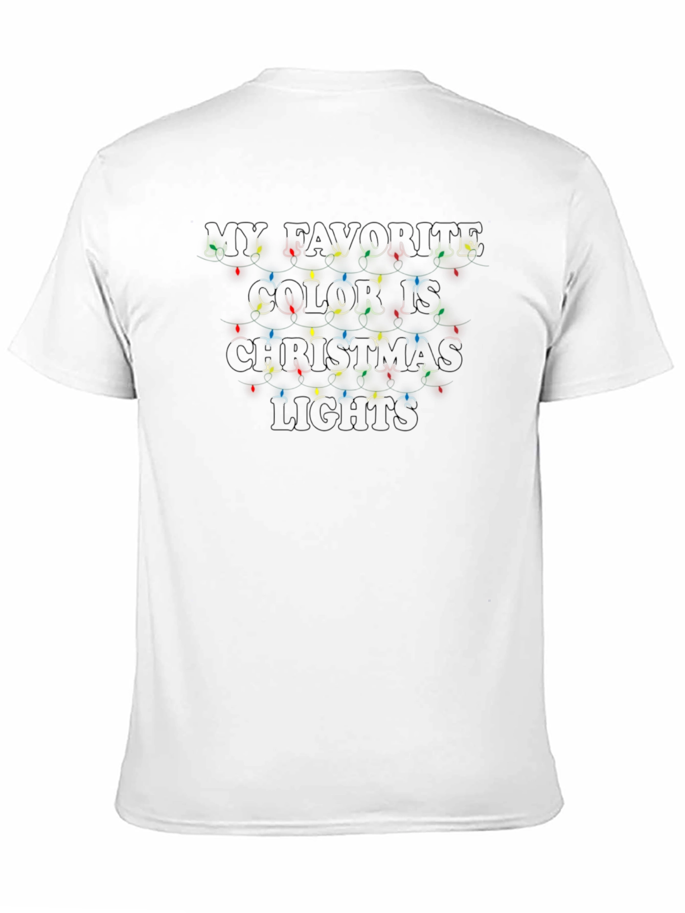 Christmas Lights Graphic Tee - Holiday Season