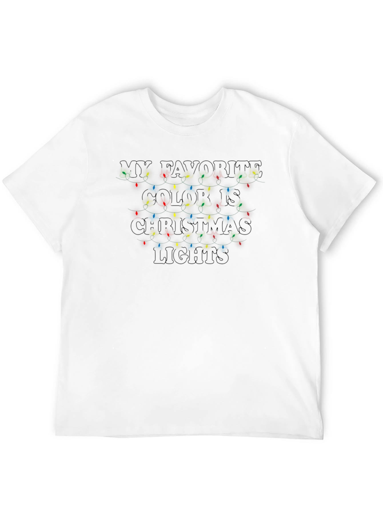 Christmas Lights Graphic Tee - Holiday Season