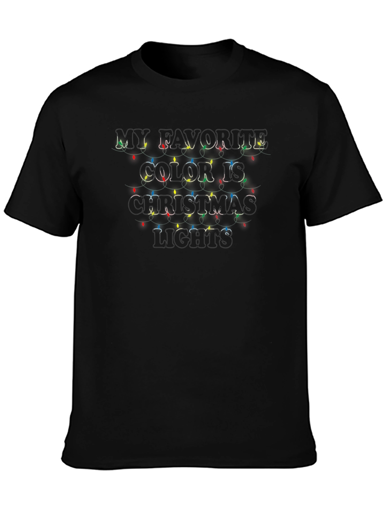Christmas Lights Graphic Tee - Holiday Season