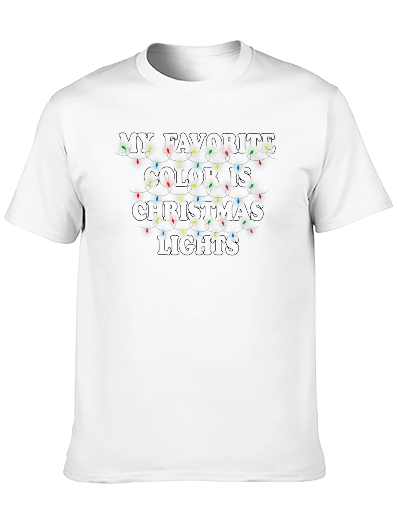 Christmas Lights Graphic Tee - Holiday Season